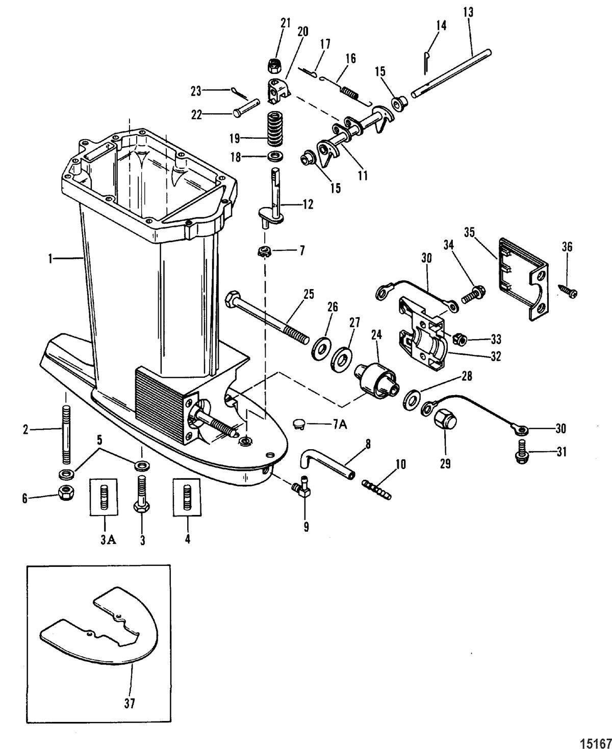 MERCURY/MARINER 70/75/80/90 HP (3 CYLINDER)) Driveshaft Housing