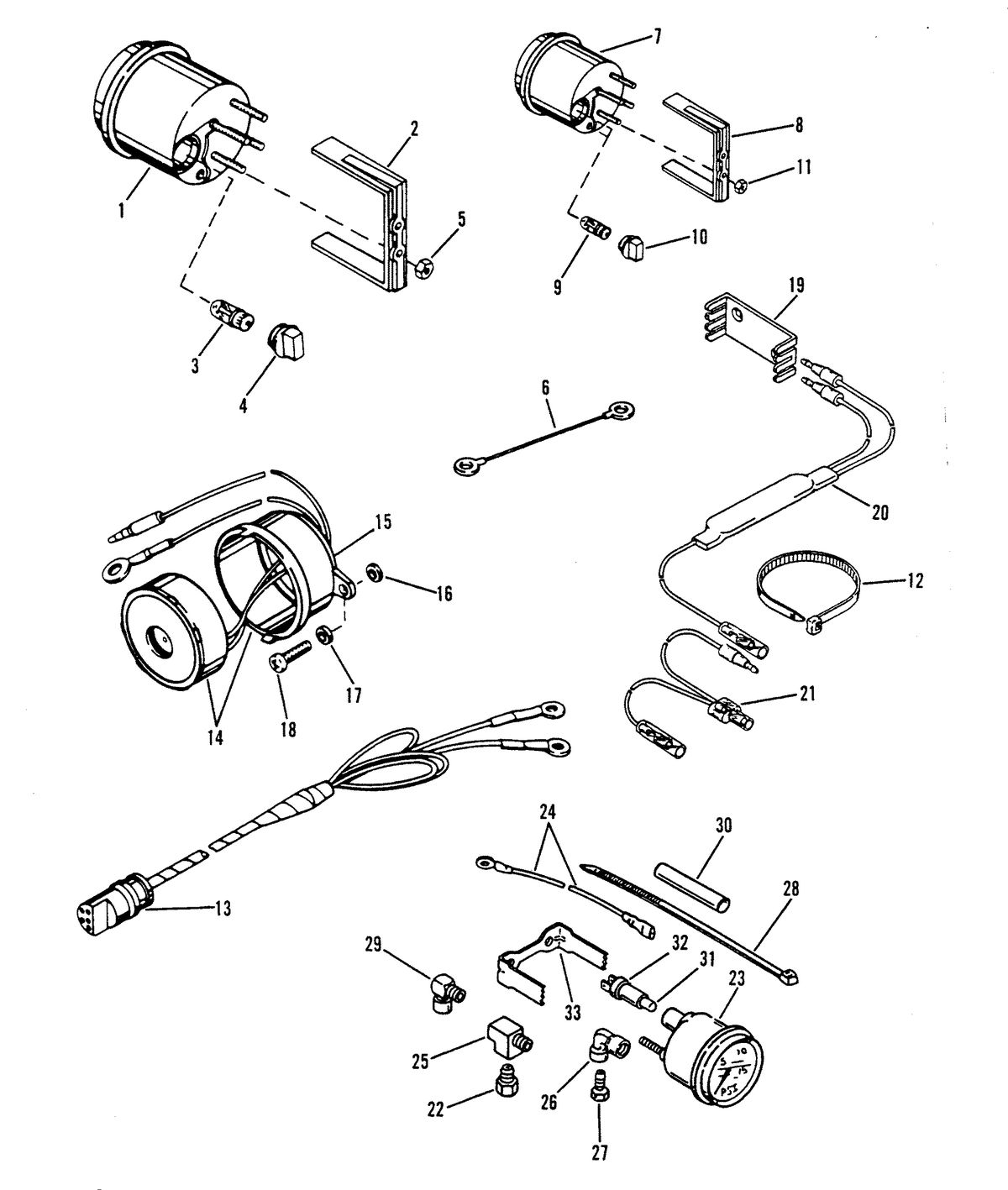 RACE OUTBOARD 2.5L EFI 2.5L EFI OFFSHORE INSTRUMENTATION