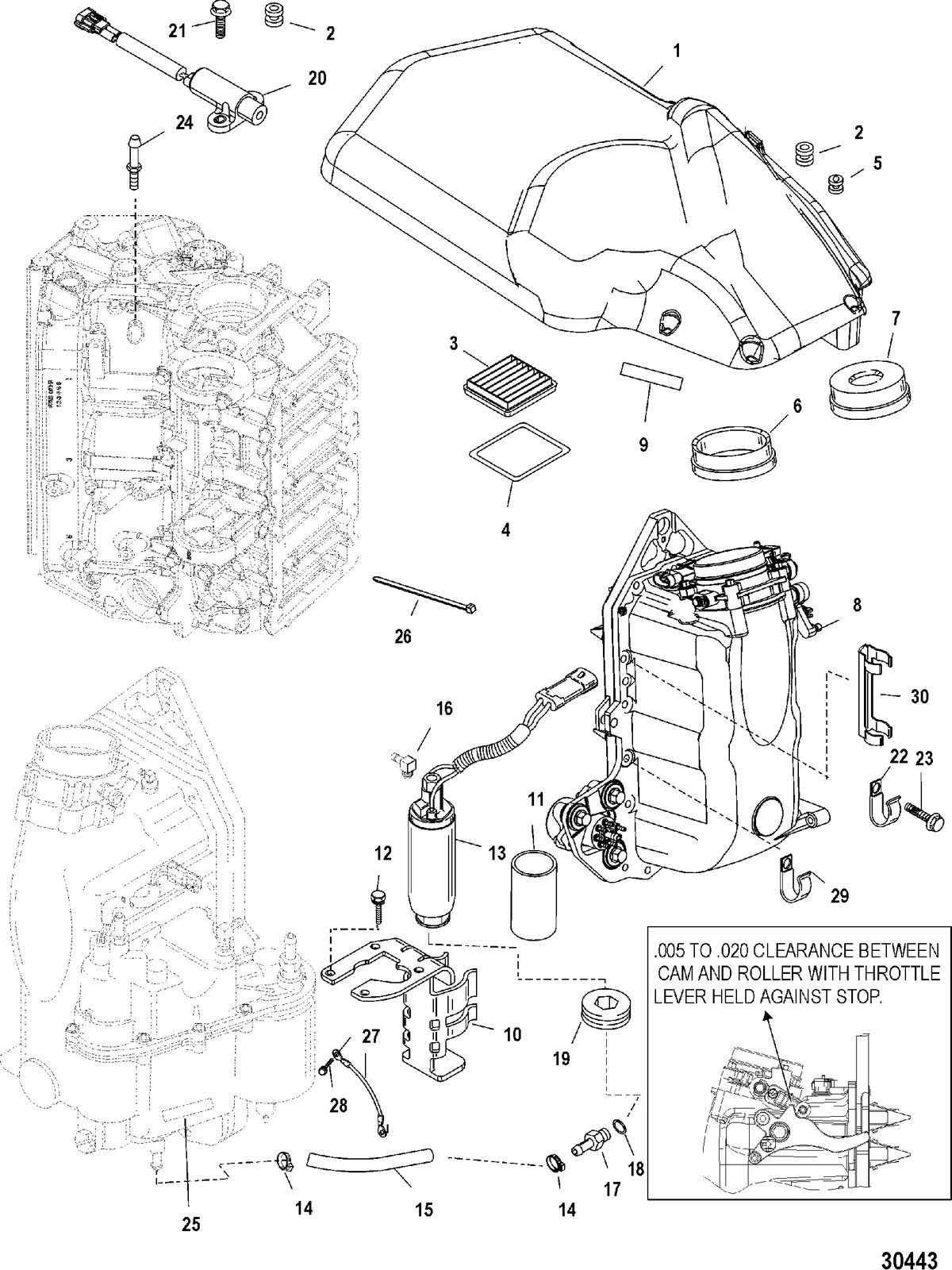 MERCURY/MARINER 135/150/175 DFI (2.5L) AIR HANDLER