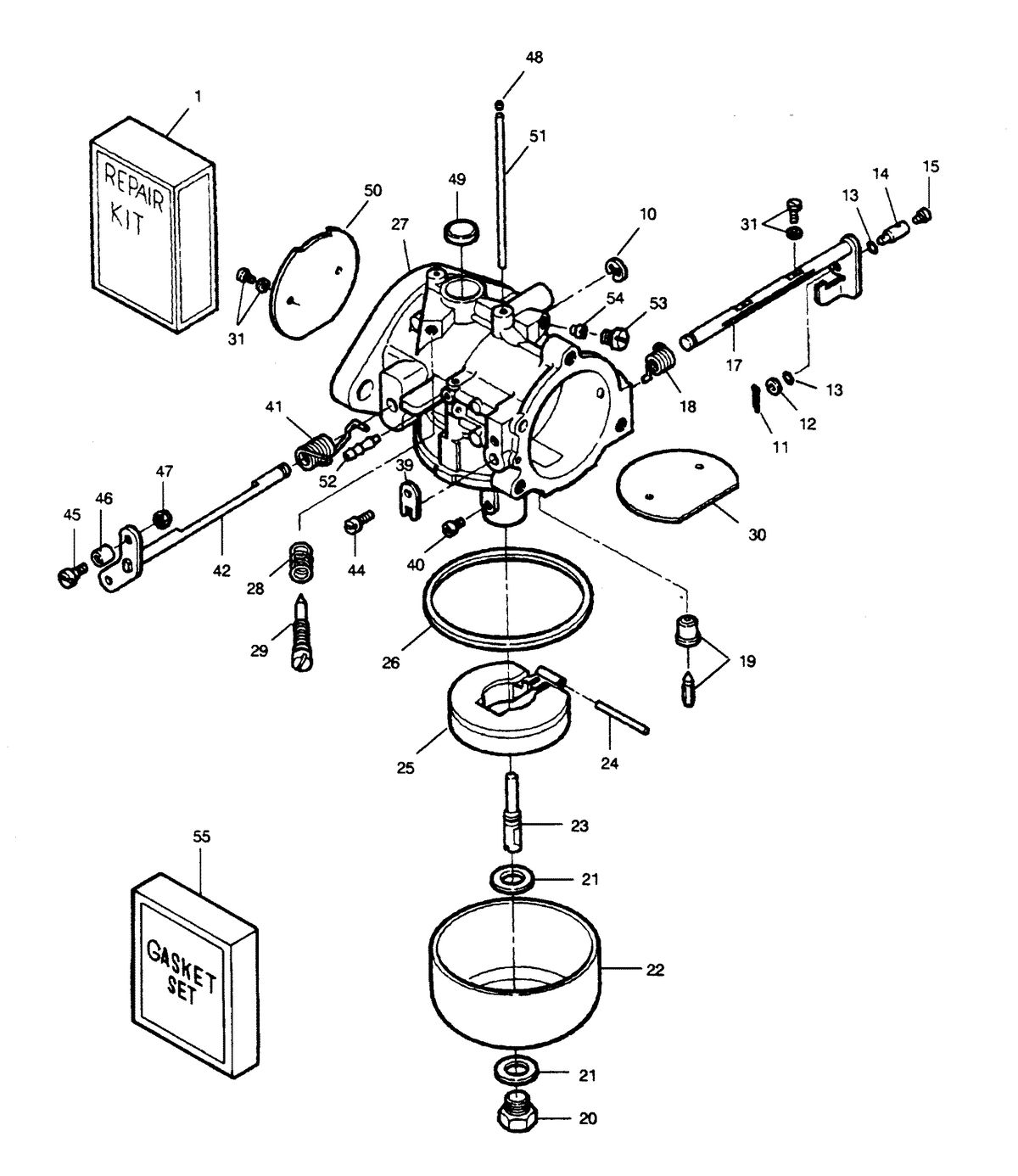 FORCE FORCE 1990 120 H.P. "B" MODEL L-DRIVE CARBURETOR