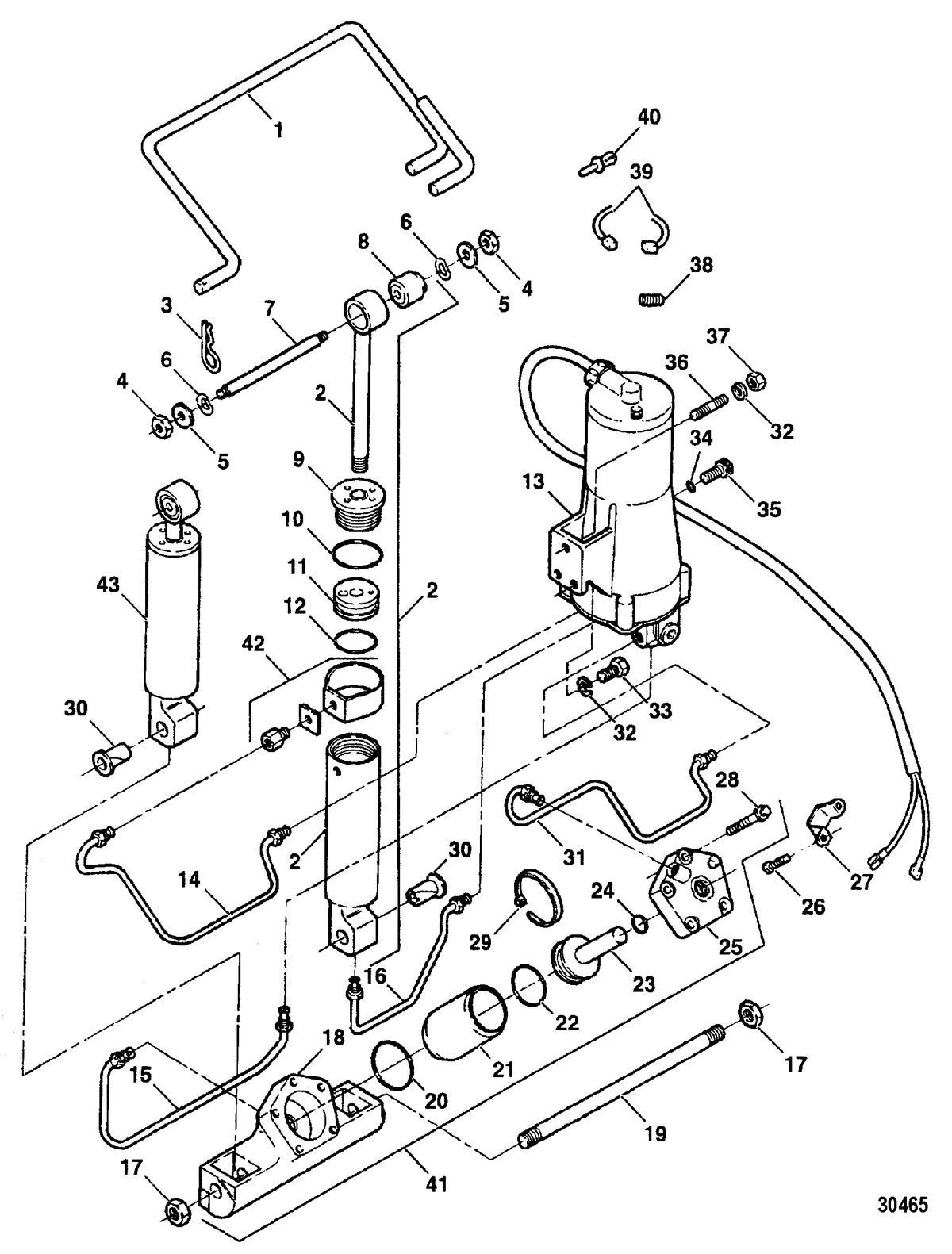 FORCE FORCE TRIM AND TILT MODELS 85 THRU 150 HP TRIM & TILT ASSEMBLY(F5H149-1)