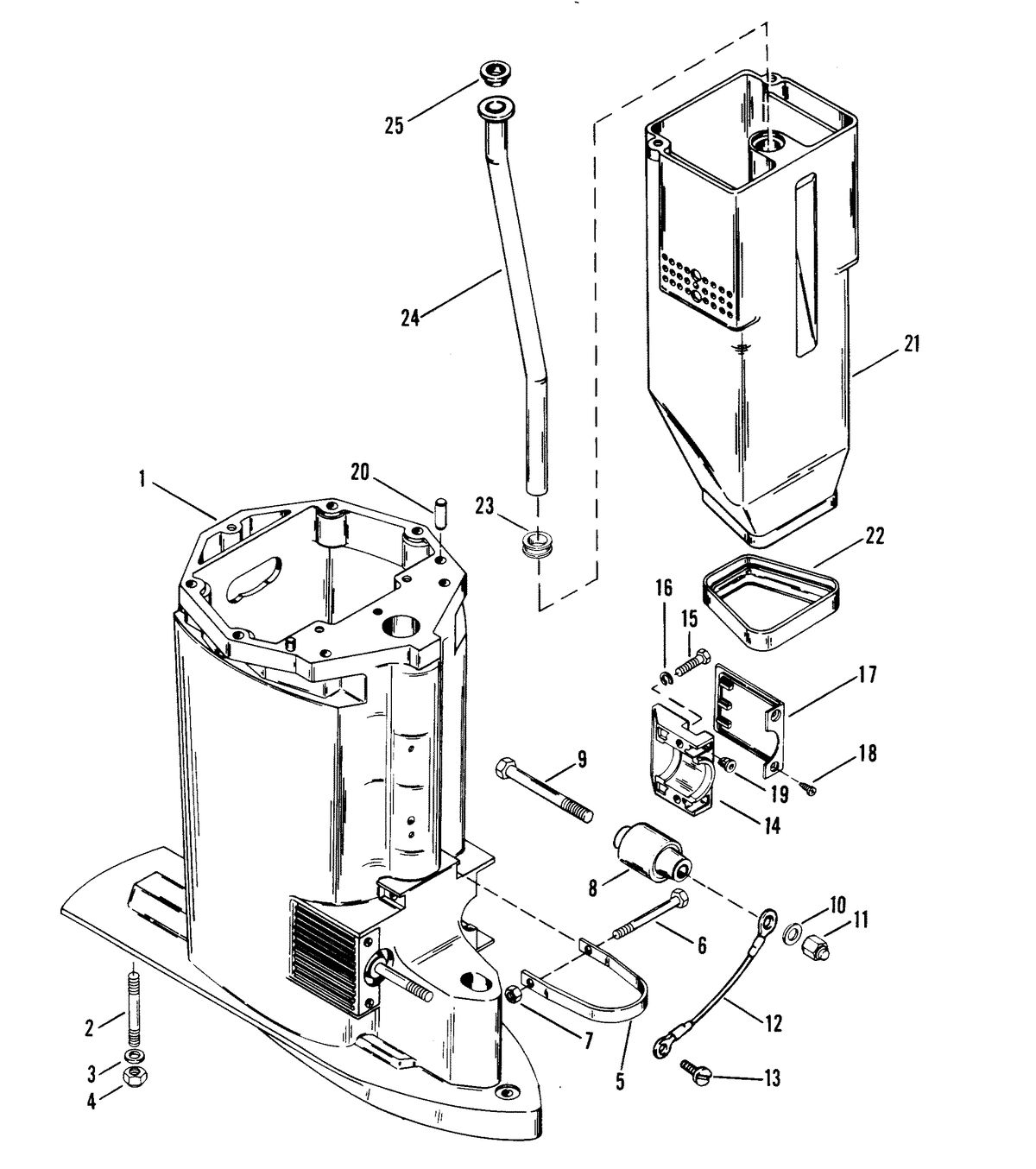 RACE OUTBOARD MERC 3.4L EFI DRIVE SHAFT HOUSING AND EXHAUST TUBE
