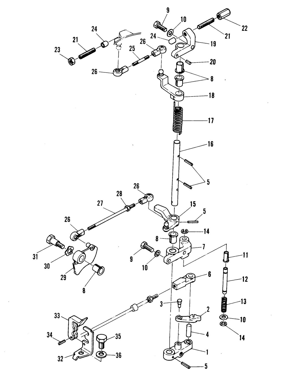 MARINER .48 HORSEPOWER THROTTLE CONTROL