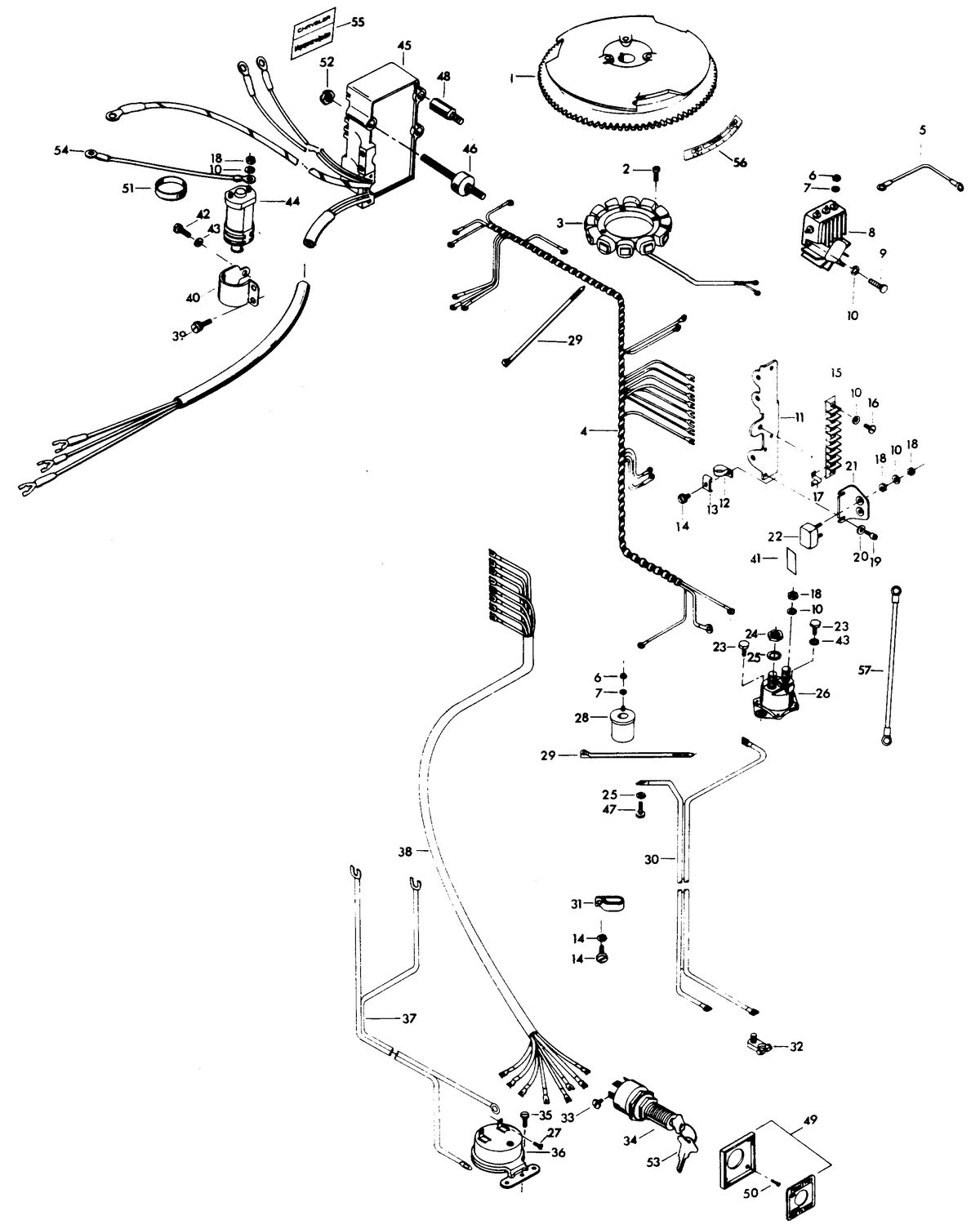 CHRYSLER 140 H.P. ELECTRICAL COMPONENTS