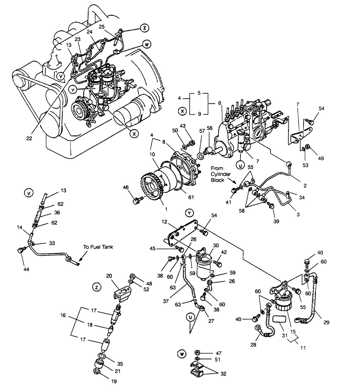 U.S. MARINE US MARINE W04CTI (210 H.P.) DIESEL FUEL SYSTEM