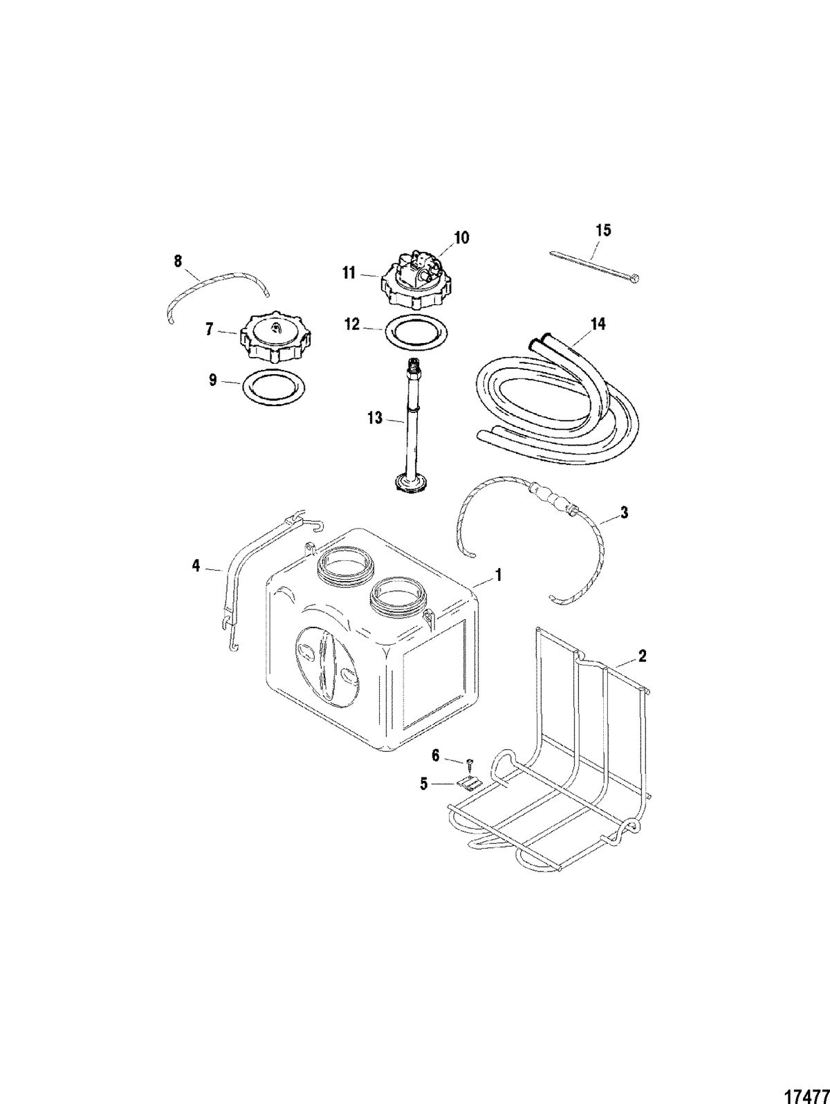 MERCURY/MARINER 200/225/250 (3.0L) SEAPRO/MARATHON EFI Reservoir Kit-Remote Oil(15943A1)