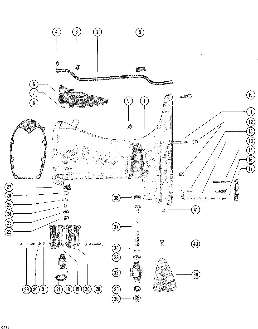 MERCURY MERC 400 DRIVE SHAFT HOUSING ASSEMBLY