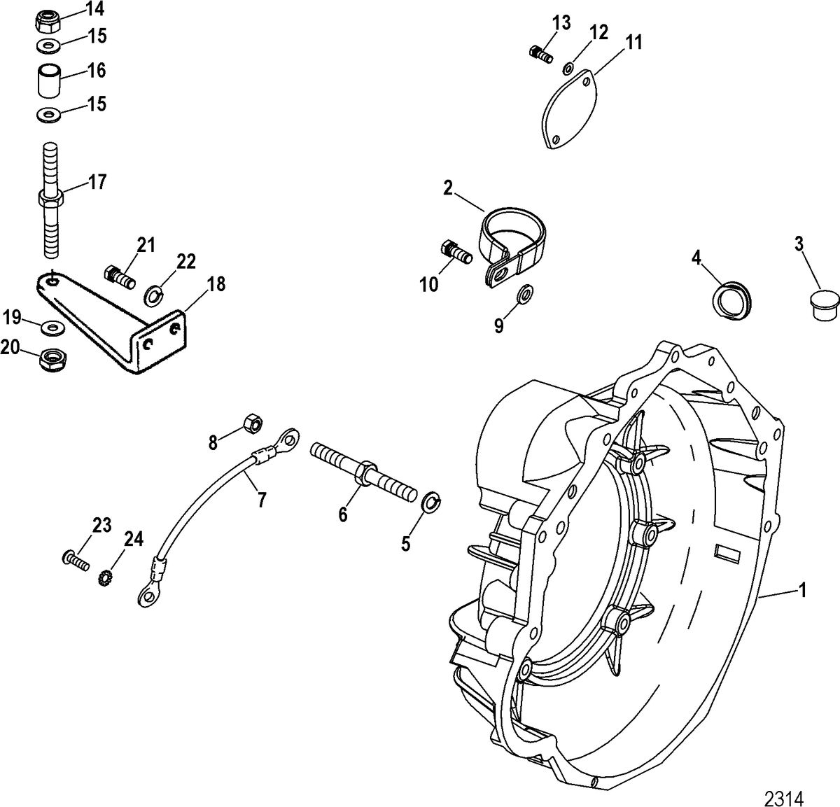 RACE STERNDRIVE 575 SCI Flywheel Housing(Transmission)