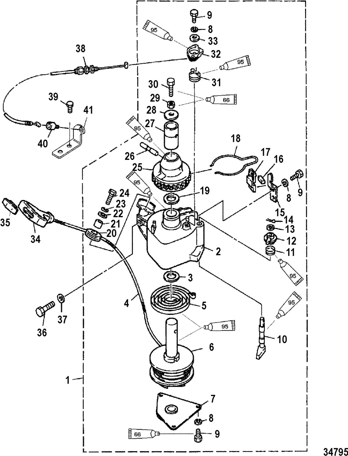 MERCURY/MARINER 8 BODENSEE 4-STROKE Starter Assembly, Manual