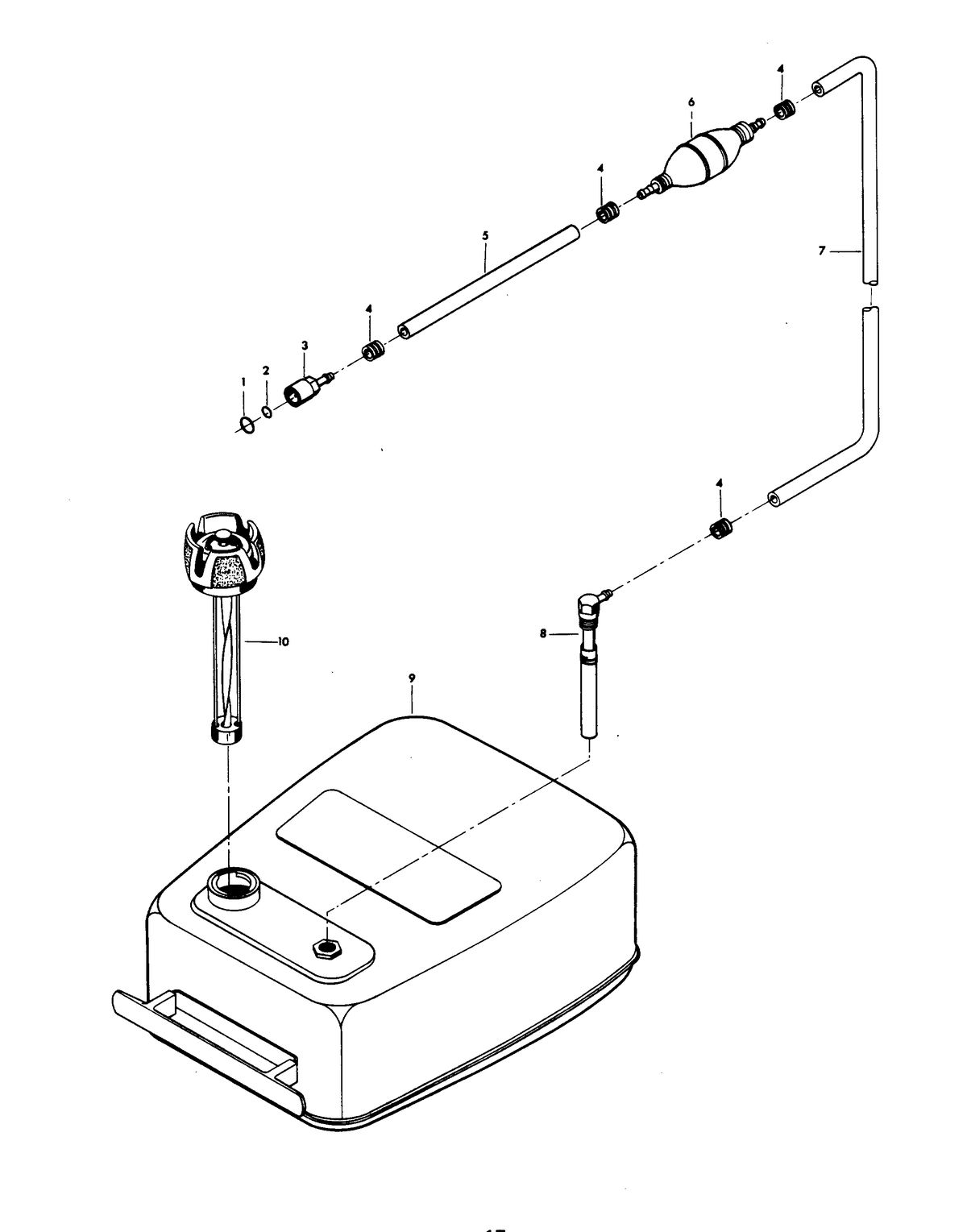 CHRYSLER 8 H.P. FUEL TANK AND LINE
