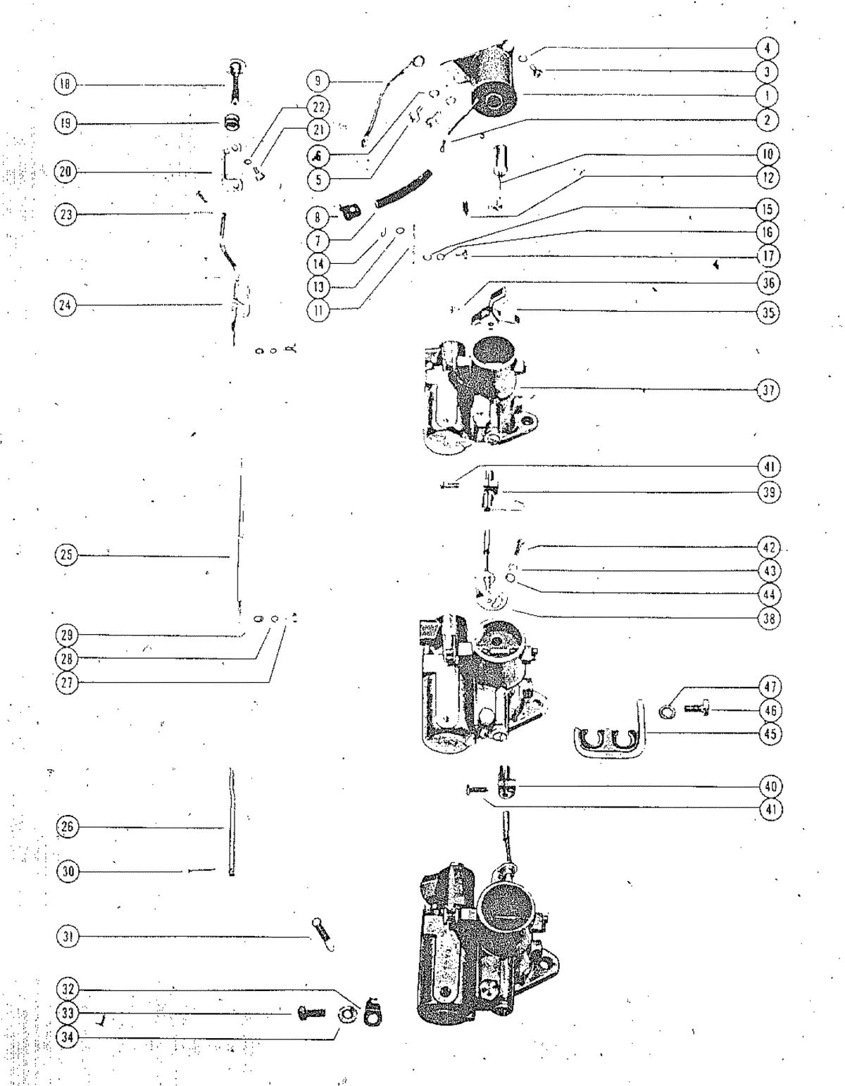 MARK MARK 78, MARK 75A, MARK 78A CARBURETOR LINKAGE AND CHOKE SOLENOID(MARK 78, MARK 78A)