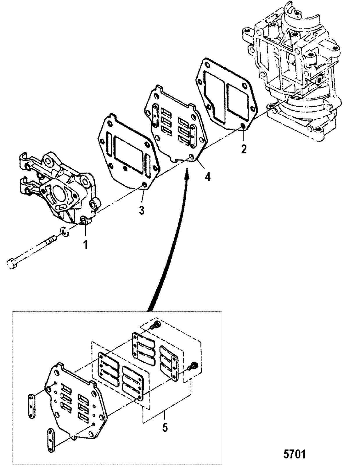 MERCURY/MARINER 6/8/9.8 2-STROKE (INTERNATIONAL) Inlet Manifold