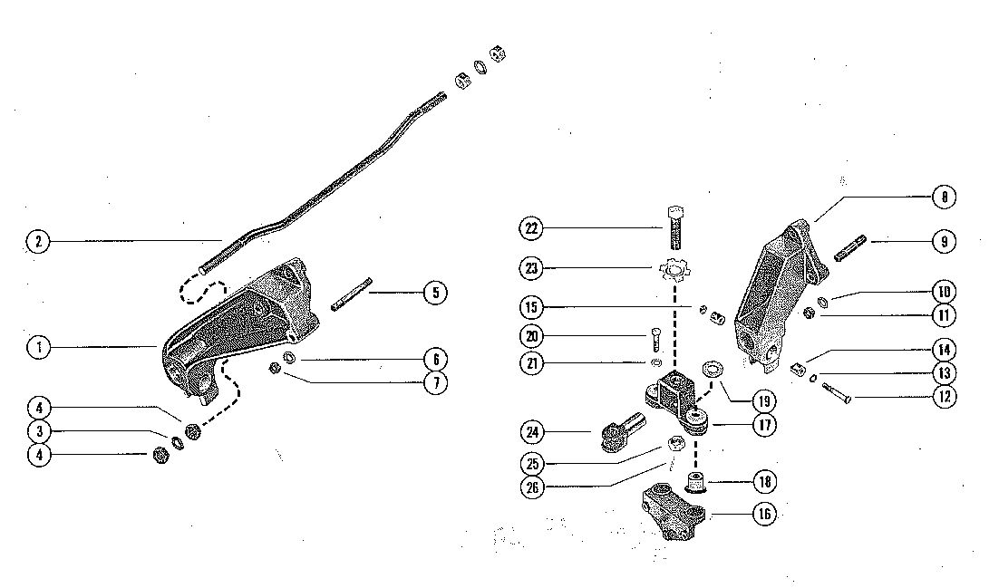 MERCRUISER 200 ENGINE ENGINE MOUNTING