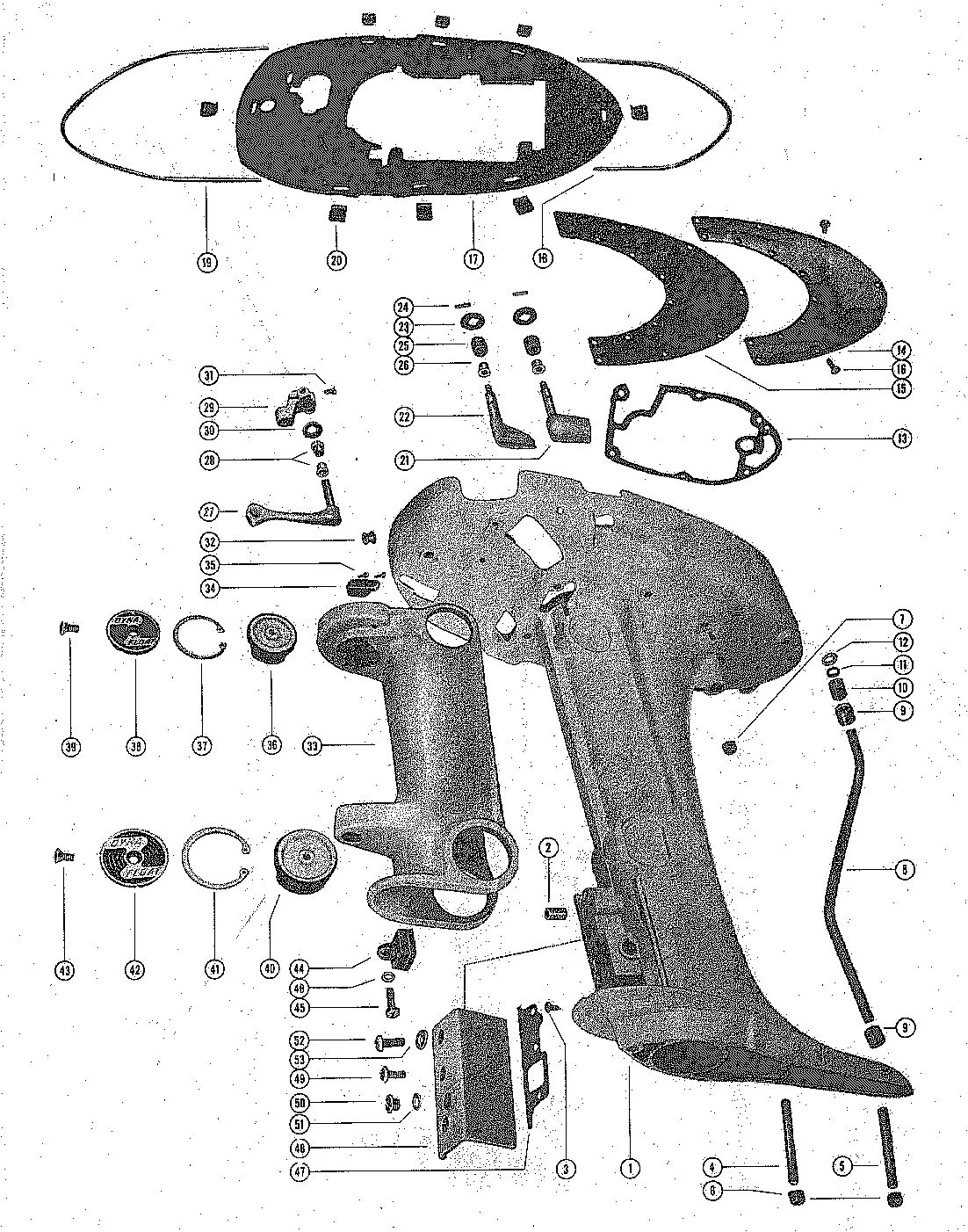MERCURY MERC 100/150/200/250 DRIVE SHAFT HOUSING ASSEMBLY