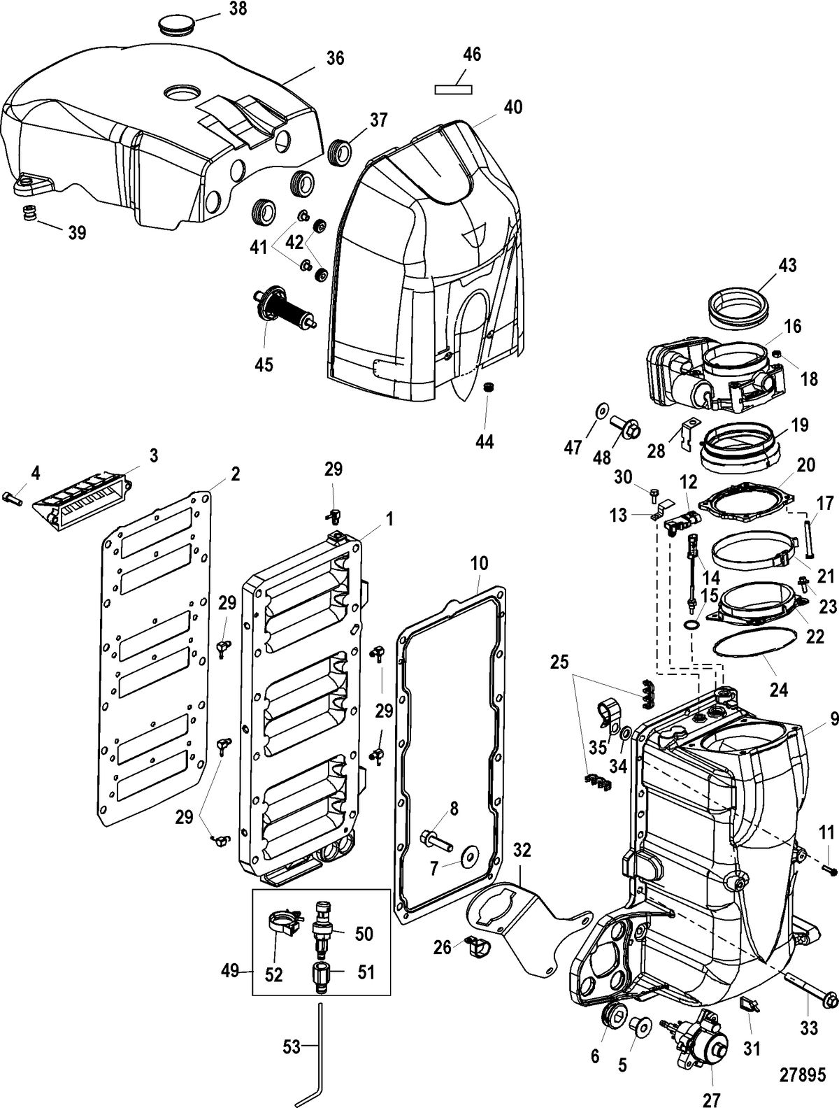 MERCURY/MARINER 200/225 DFI   3.0L/DTS Air Handler