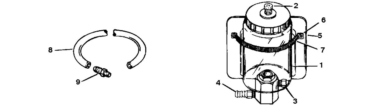 MERCRUISER 525 H.P. ENGINE RESERVOIR BOTTLE