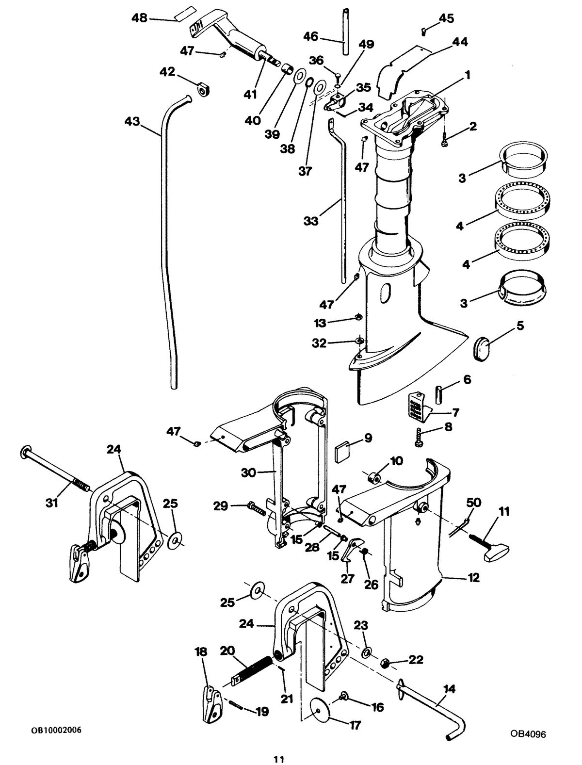 FORCE FORCE 1987 4 H.P. MOTOR LEG