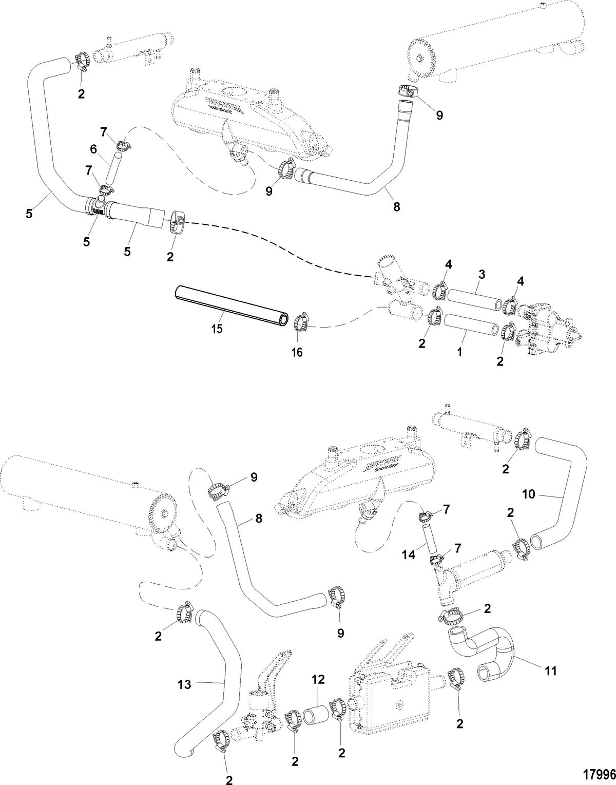 MERCRUISER 8.1L INBOARD Raw Water Cooling System