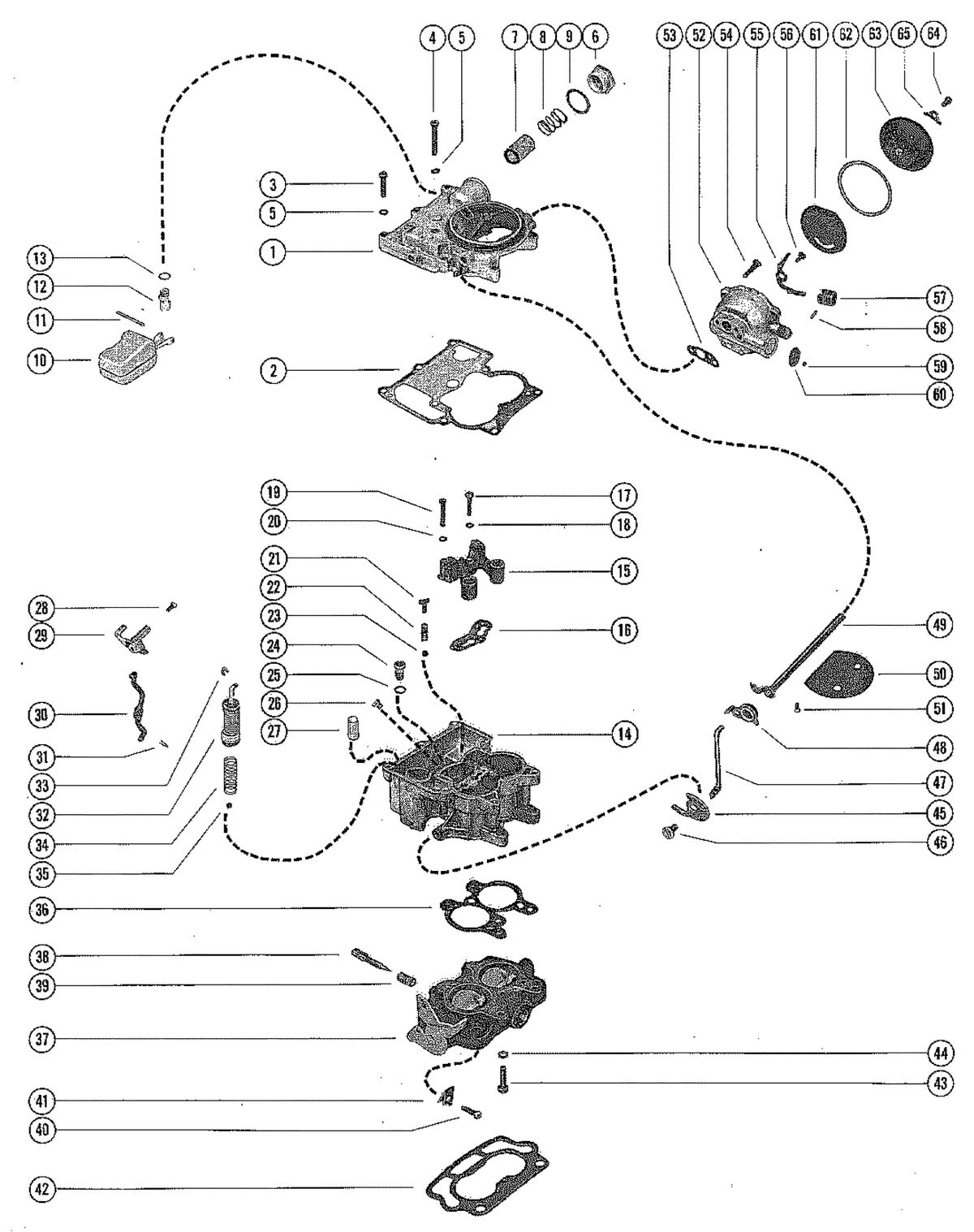 MERCRUISER 140 ENGINE CARBURETOR ASSEMBLY