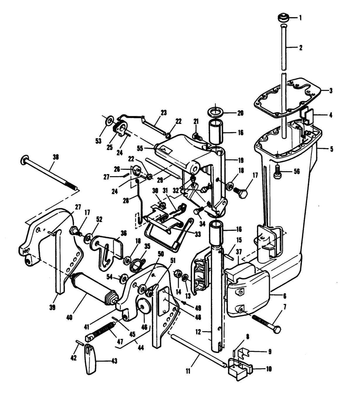 CHRYSLER 7.5 H.P. MOTOR LEG