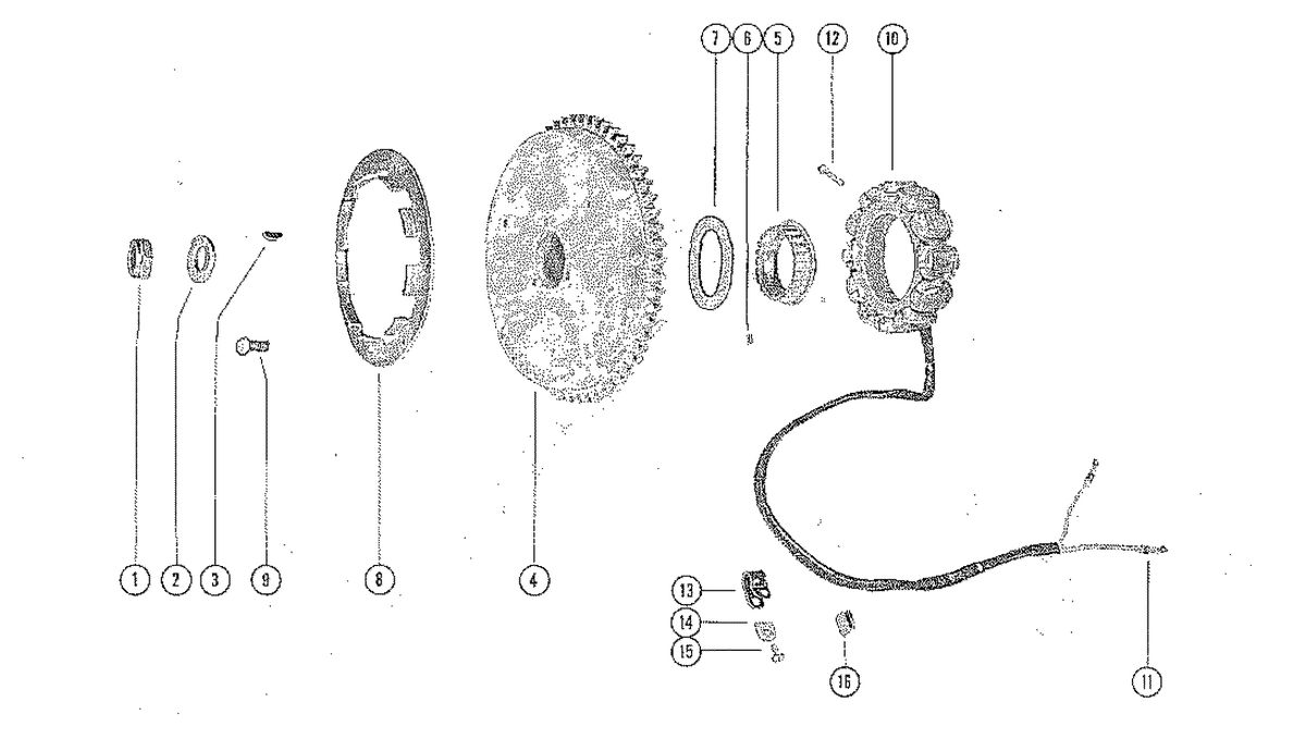 MERCURY MERC 700 FLYWHEEL ASSEMBLY AND STATOR