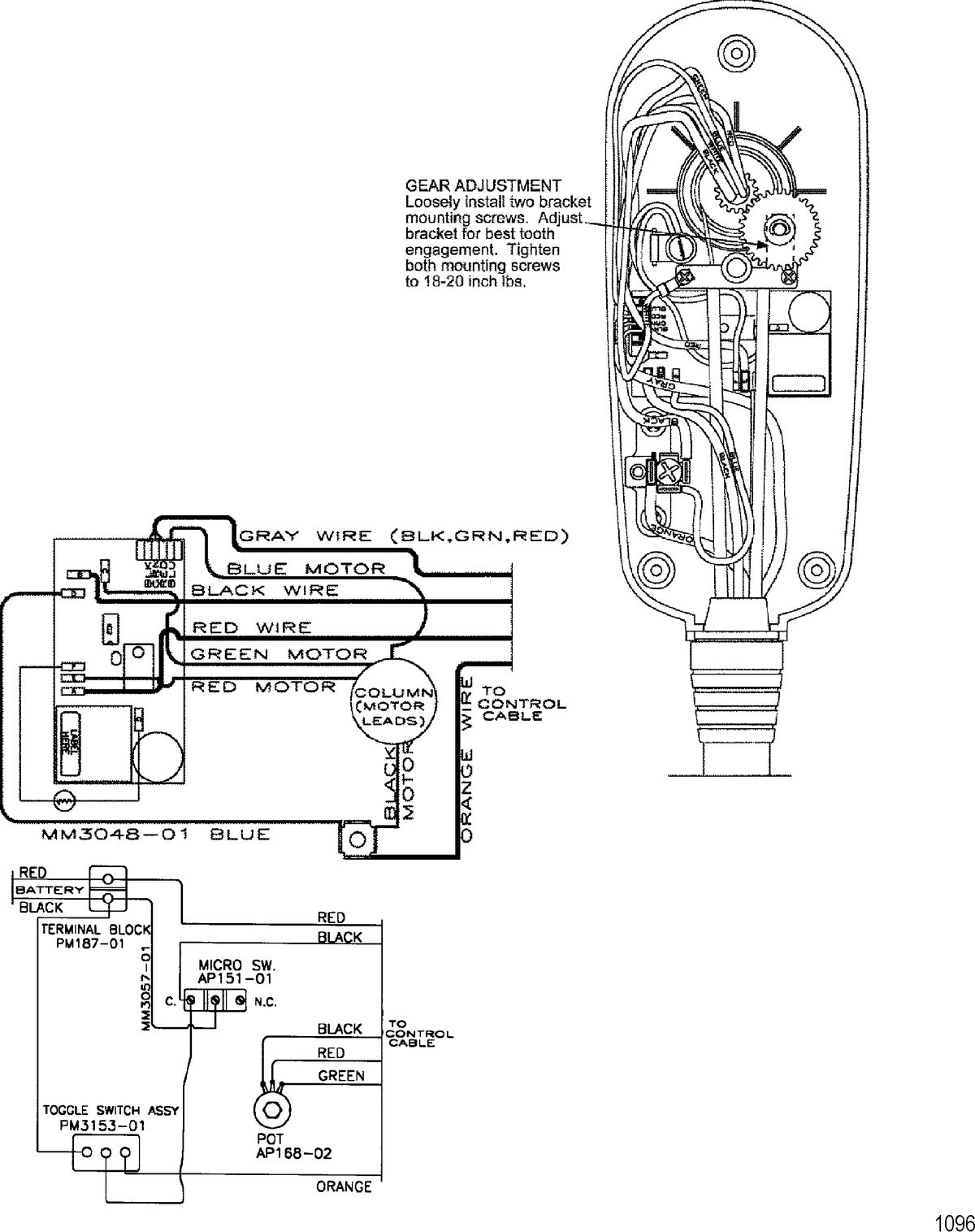 TROLLING MOTOR MOTORGUIDE TOUR EDITION SERIES Wire Diagram(Model TE784V) (36 Volt)