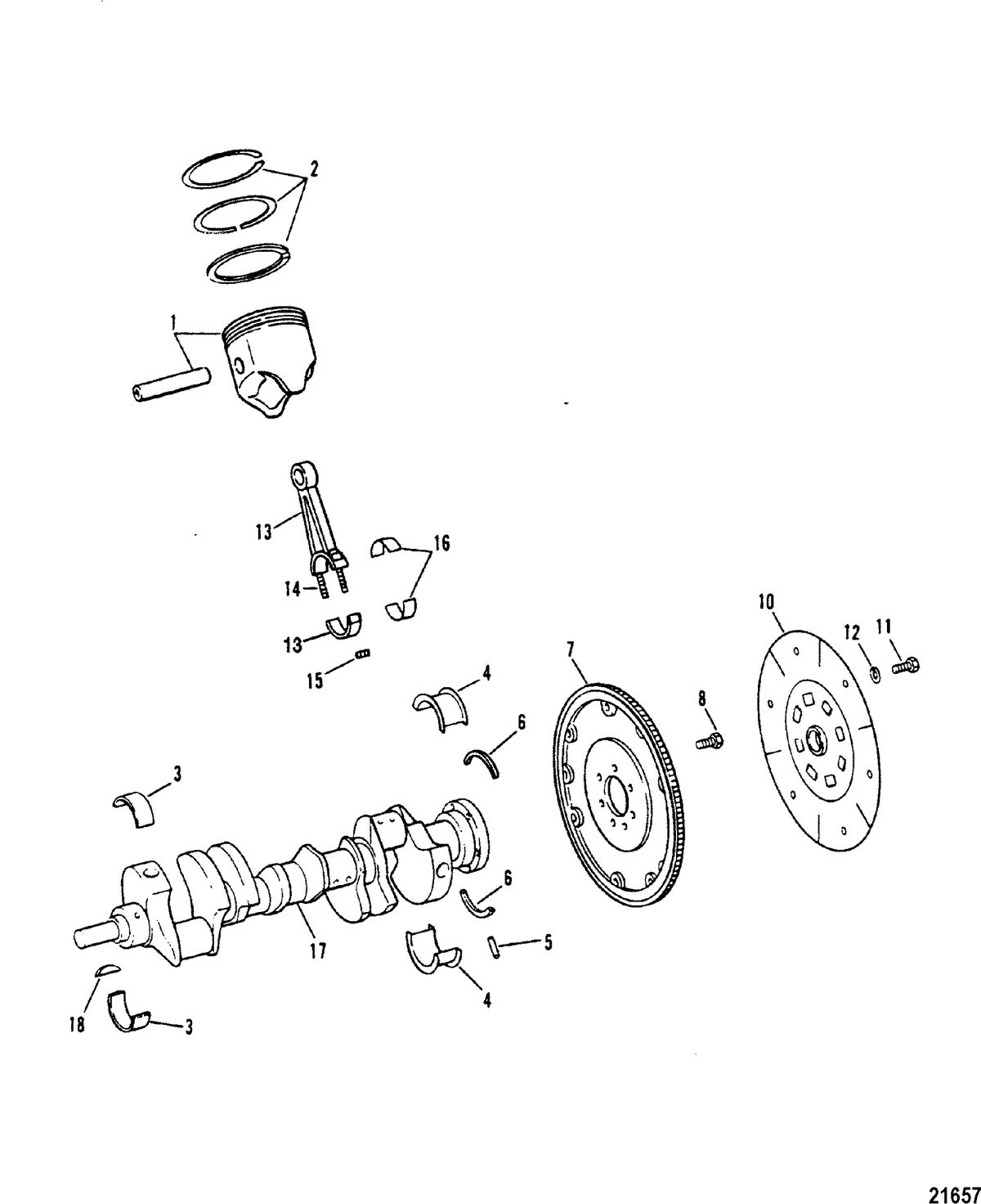 RACE STERNDRIVE 420 / 425 Crankshaft / Pistons / Connecting Rods