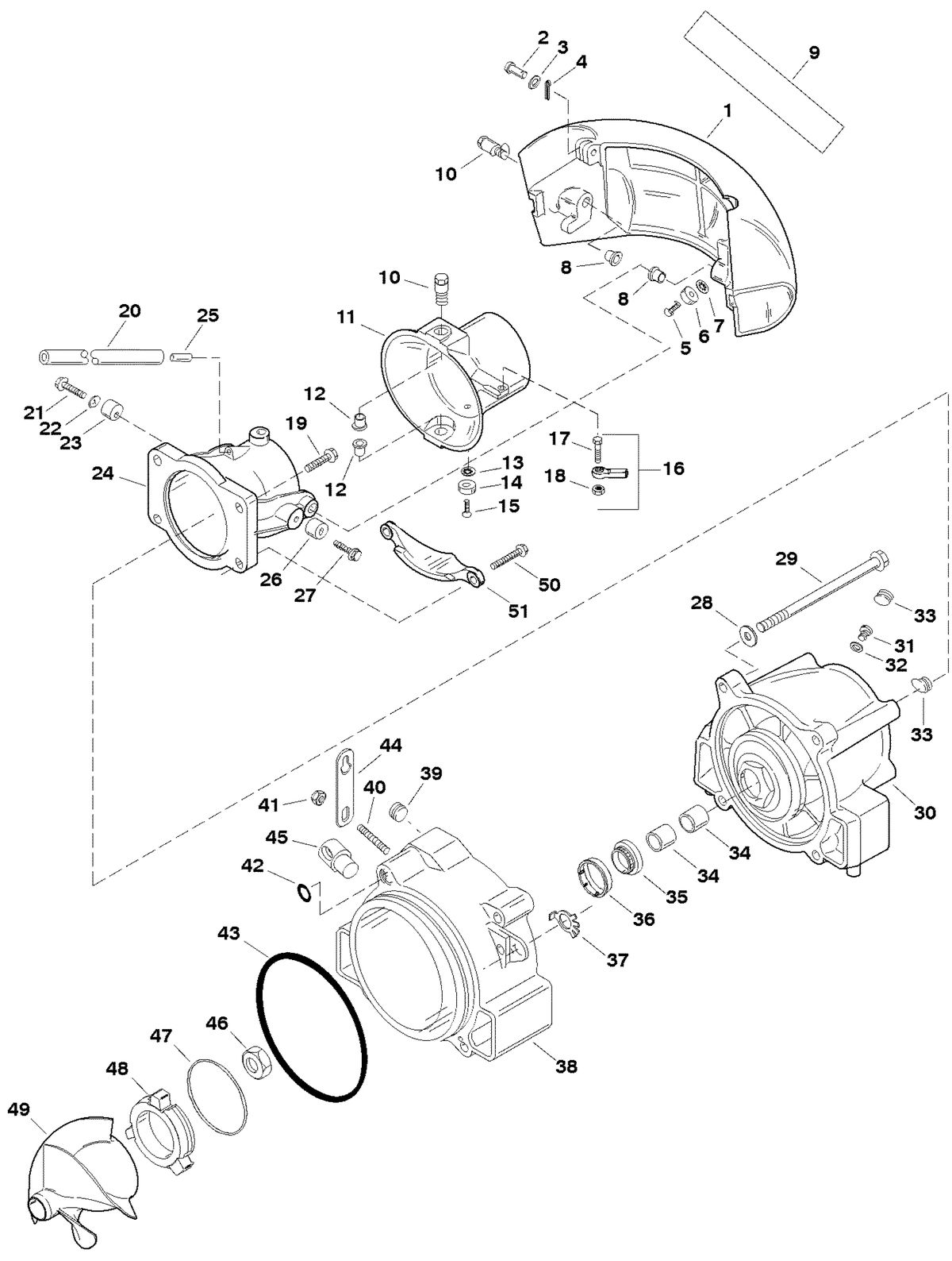 SPORTJET SPORT JET 120 XR2 NOZZLE/RUDDER COMPONENTS