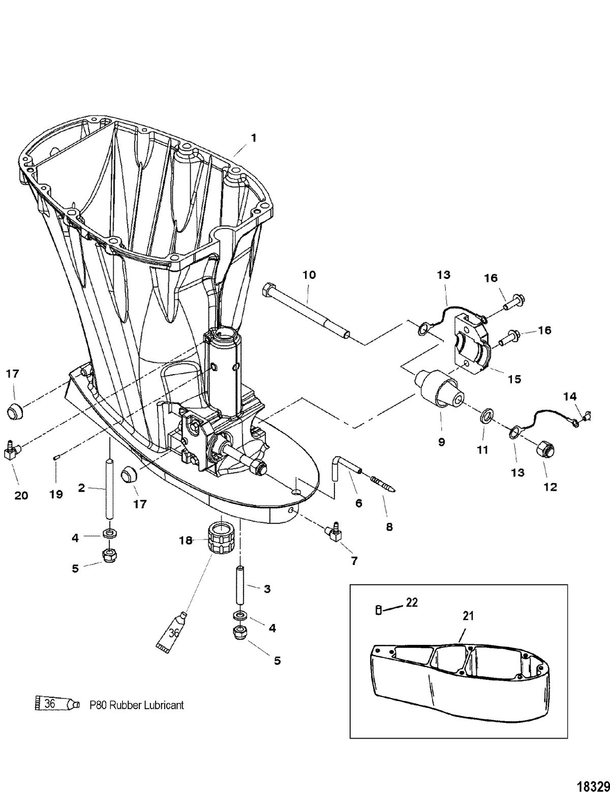 MERCURY/MARINER 75/90 (4-STROKE) Driveshaft Housing