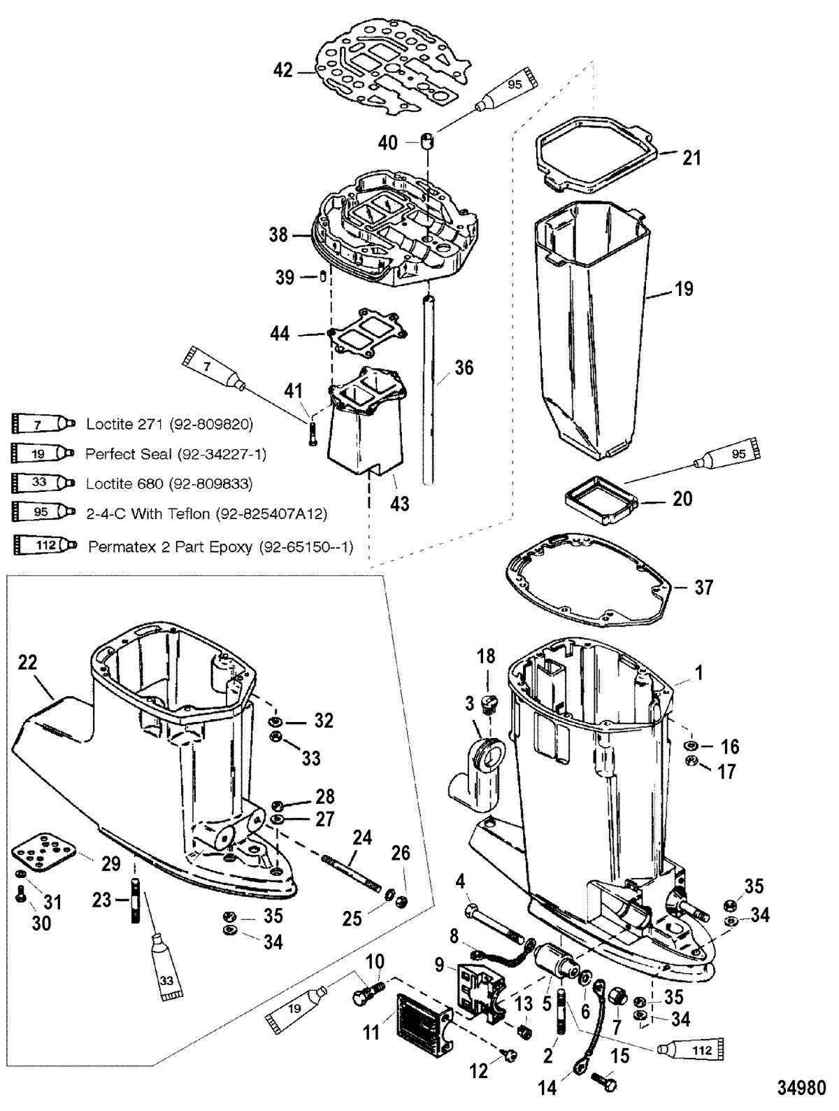 RACE OUTBOARD 225 EFI PROMAX/SUPERMAGNUM Driveshaft Housing