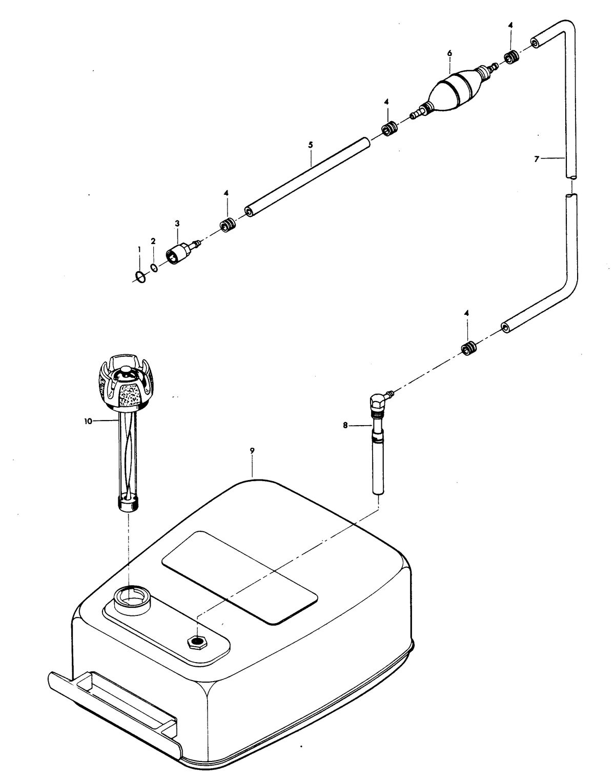 CHRYSLER 15 HP FUEL TANK AND LINE