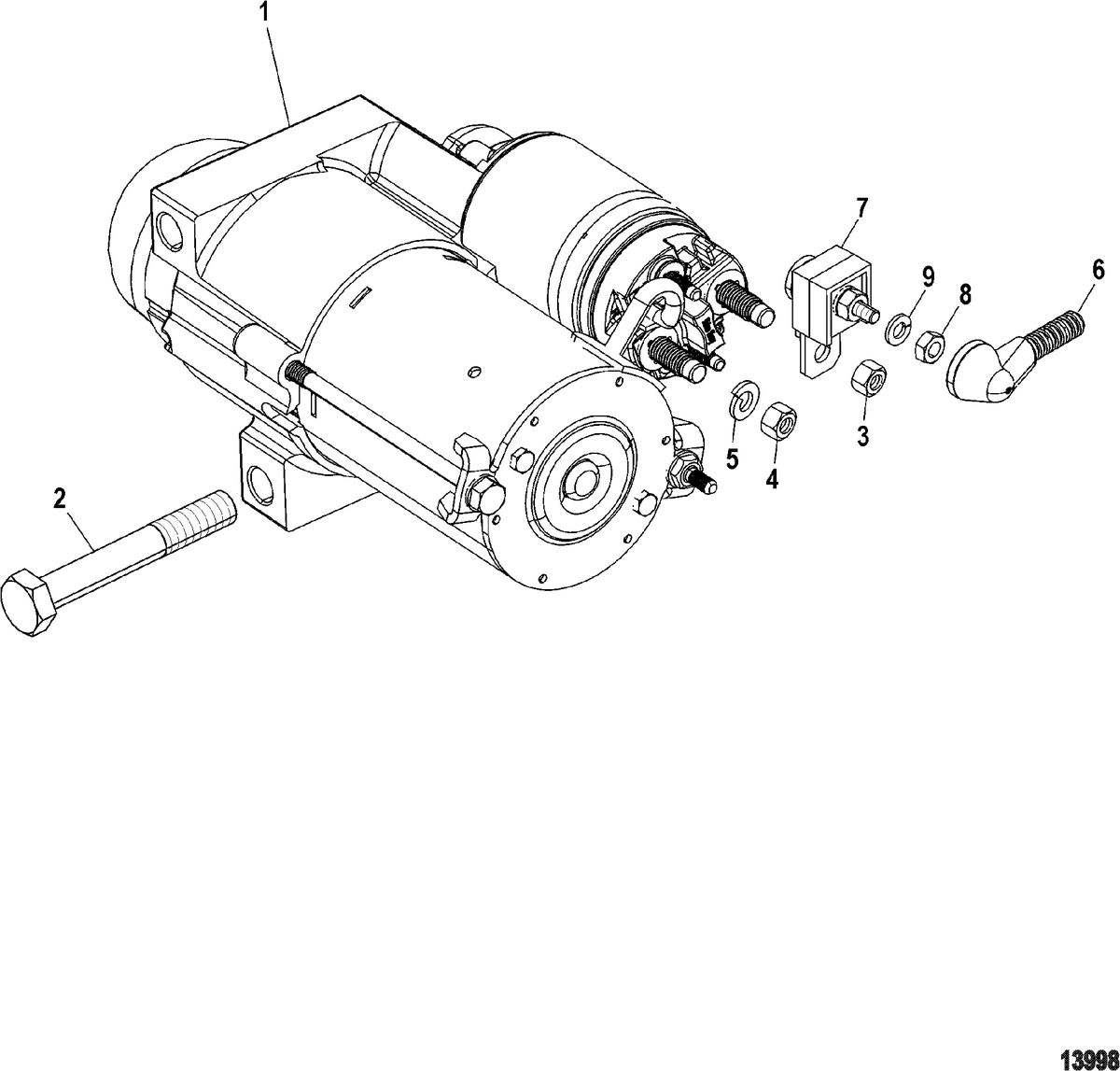 MERCRUISER 4.3L MPI ALPHA/BRAVO( 262 C.I.D. MULTI PORT INJECTION ) Starter Motor