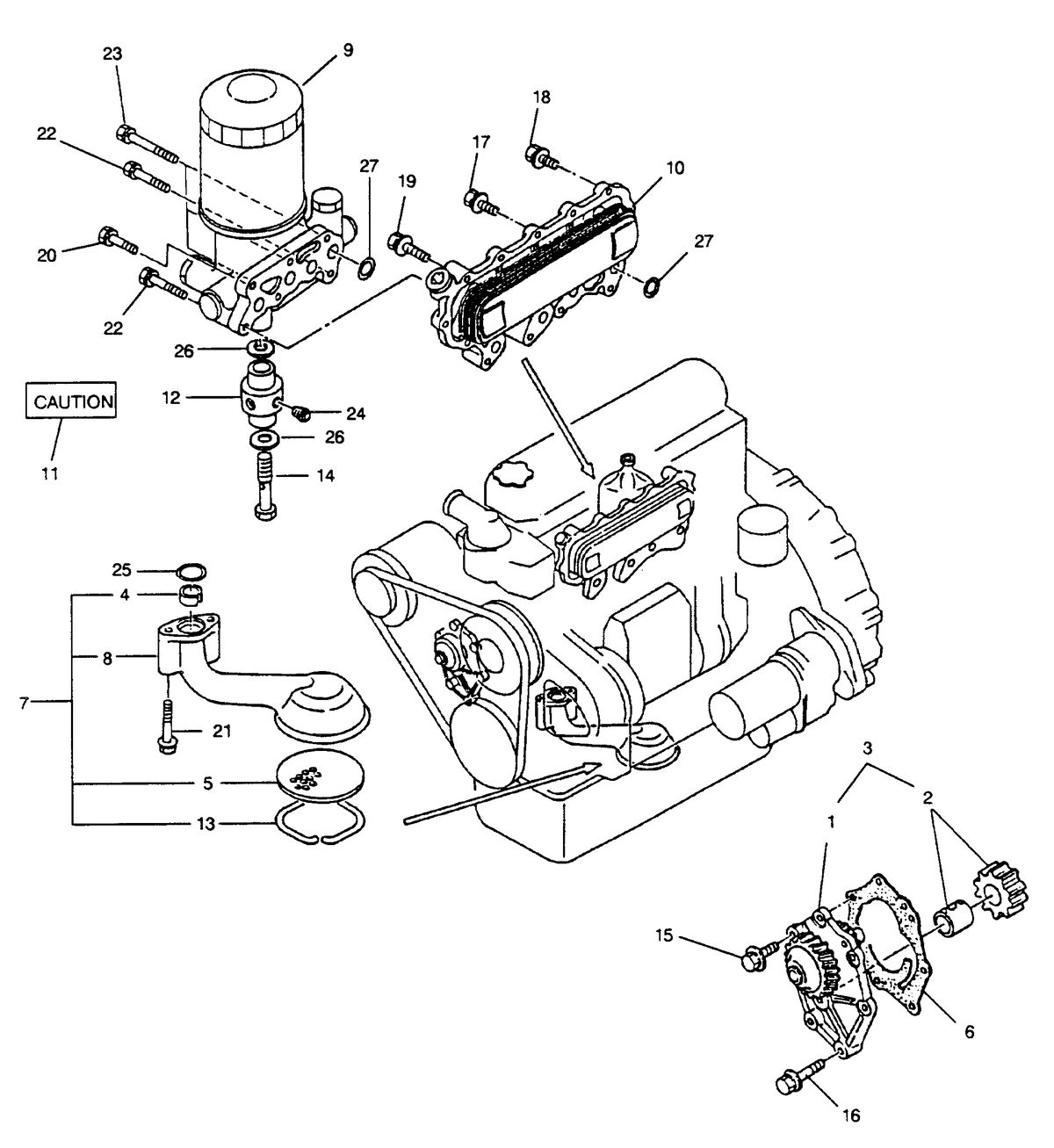 U.S. MARINE US MARINE W04CTA (150 H.P.) DIESEL LUBRICATING SYSTEM