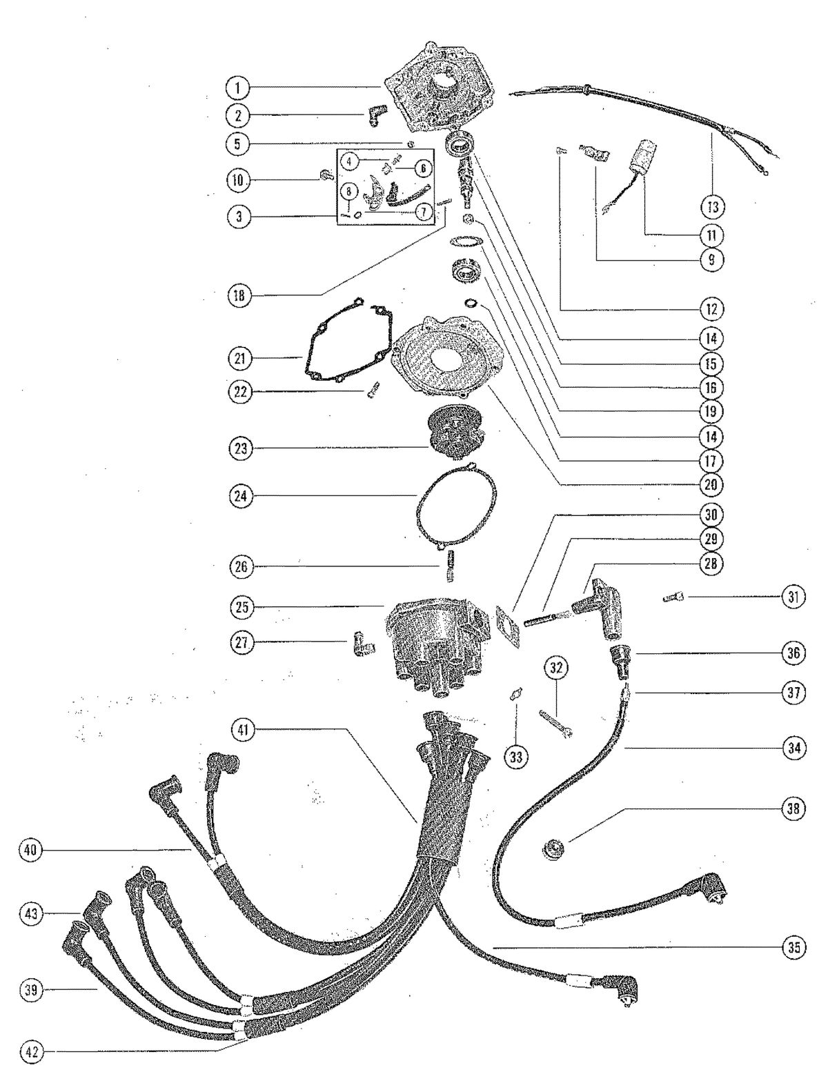 MERCURY MERC 700 DISTRIBUTOR ASSEMBLY, COMPLETE