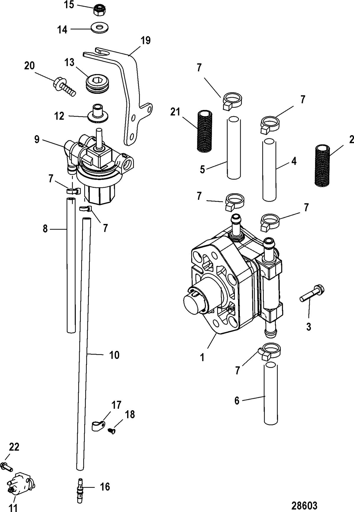 MERCURY/MARINER 30/40 EFI 4-STROKE (3 CYLINDER) Fuel Pump