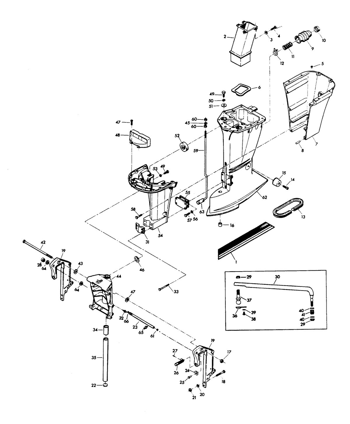 CHRYSLER 75 H.P. MOTOR LEG