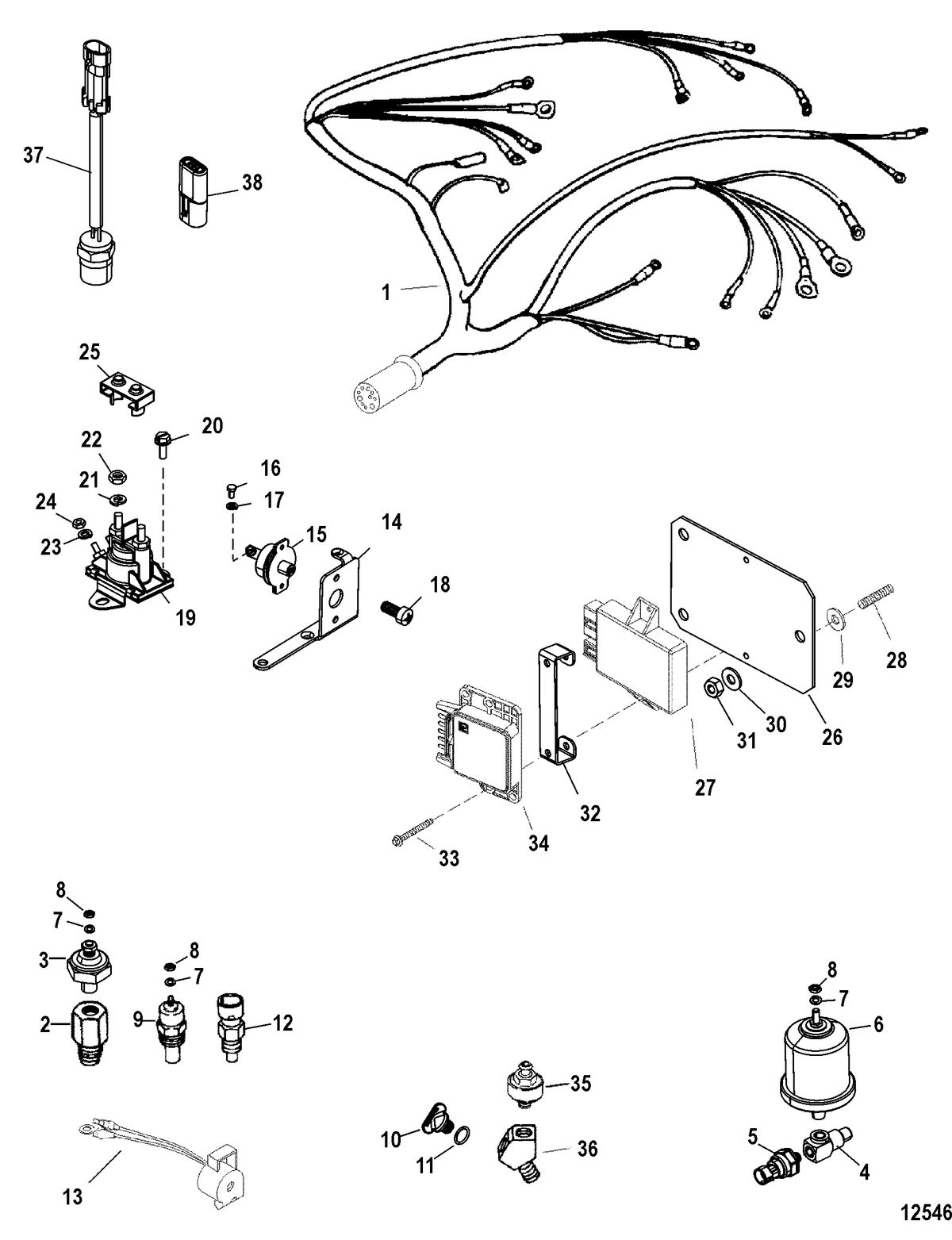 MERCRUISER 5.7L TOW SPORT Electrical Components
