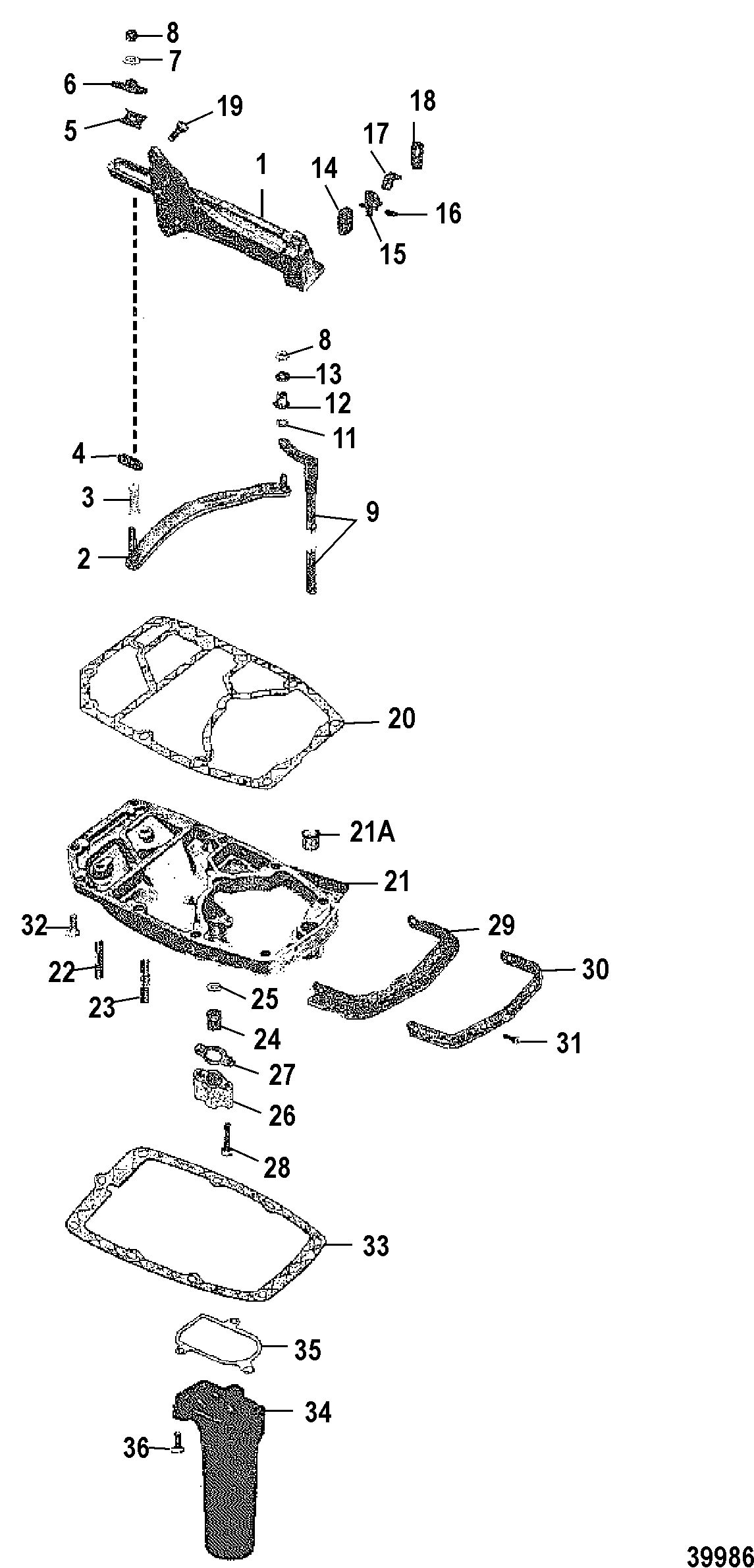 MERCURY MERCURY 70 SHIFT LINKAGE AND EXHAUST PLATE
