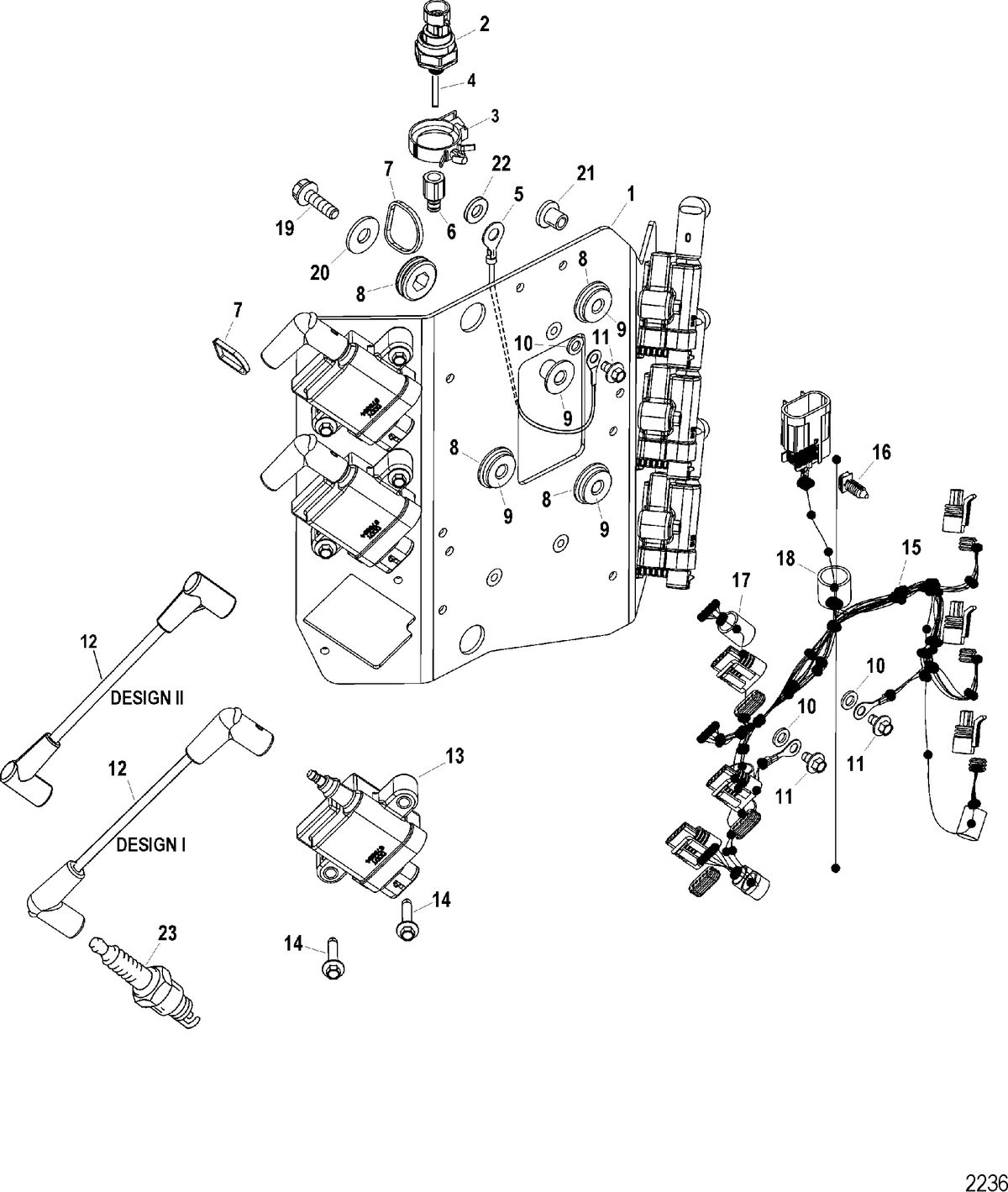 SPORTJET 240 EFI AND 240 EFI M2 JET DRIVE Electrical Components(Coil Plate Assembly)