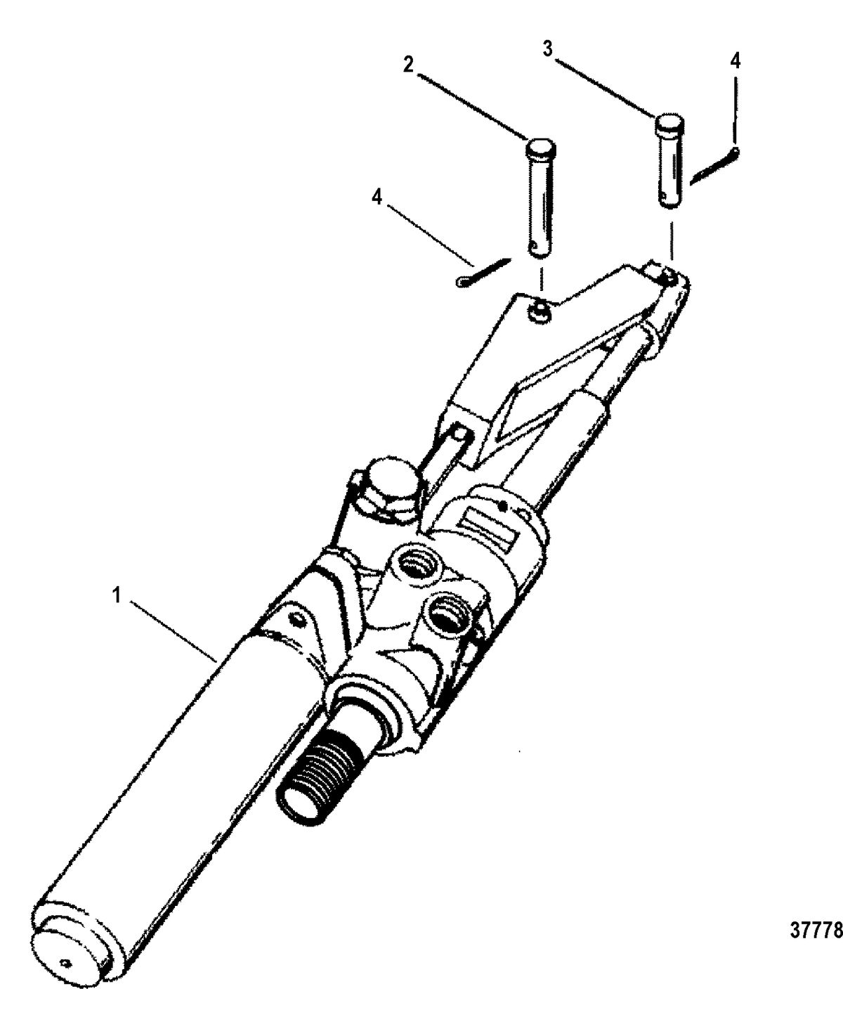 MERCRUISER ALPHA ONE (GEN. II) STERNDRIVE AND TRANSOM ASSEMBLY POWER STEERING