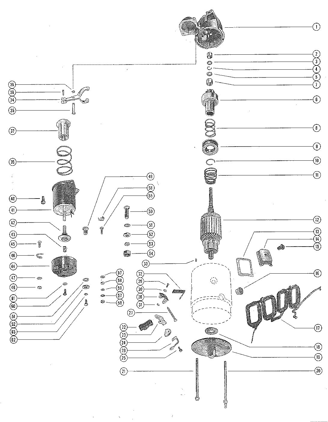 MERCRUISER 190 ENGINE STARTER MOTOR ASSEMBLY