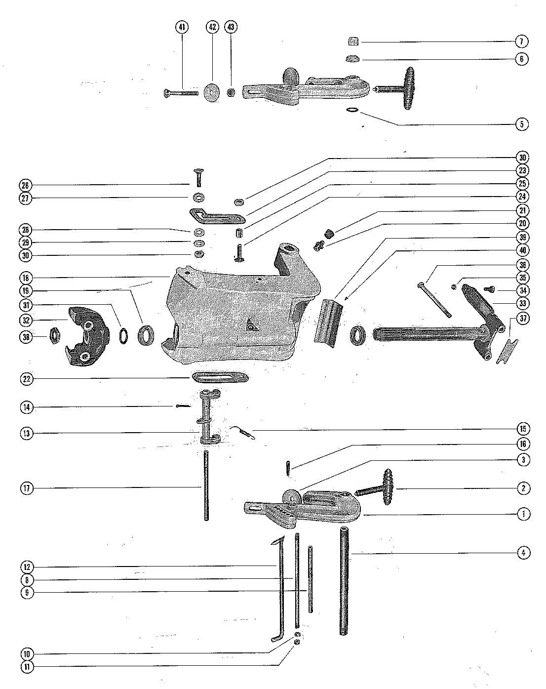 MERCURY MERC 500-6 CLAMP AND SWIVEL BRACKET ASSEMBLY