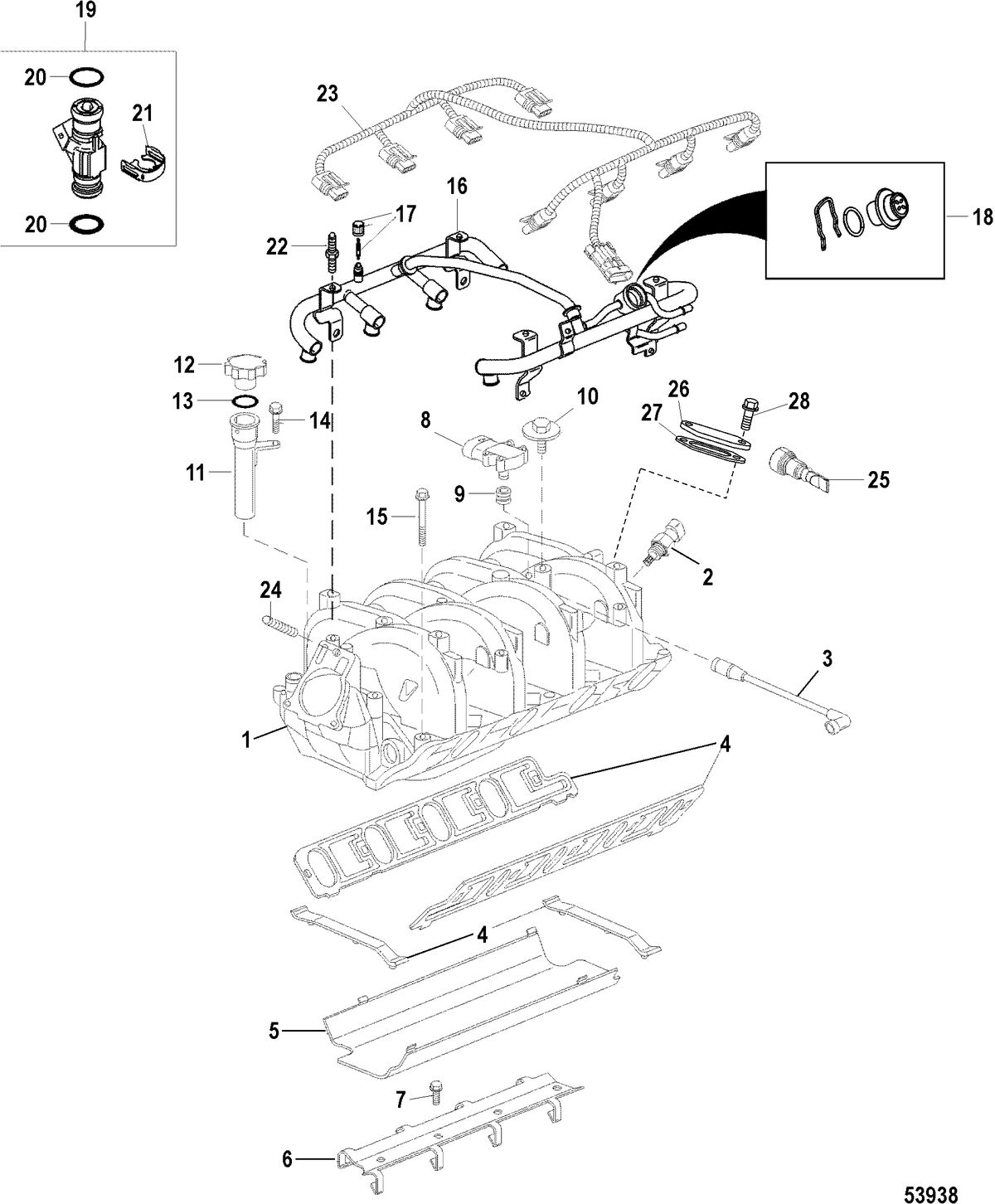 MERCRUISER 496 MAG STERNDRIVE Intake Manifold