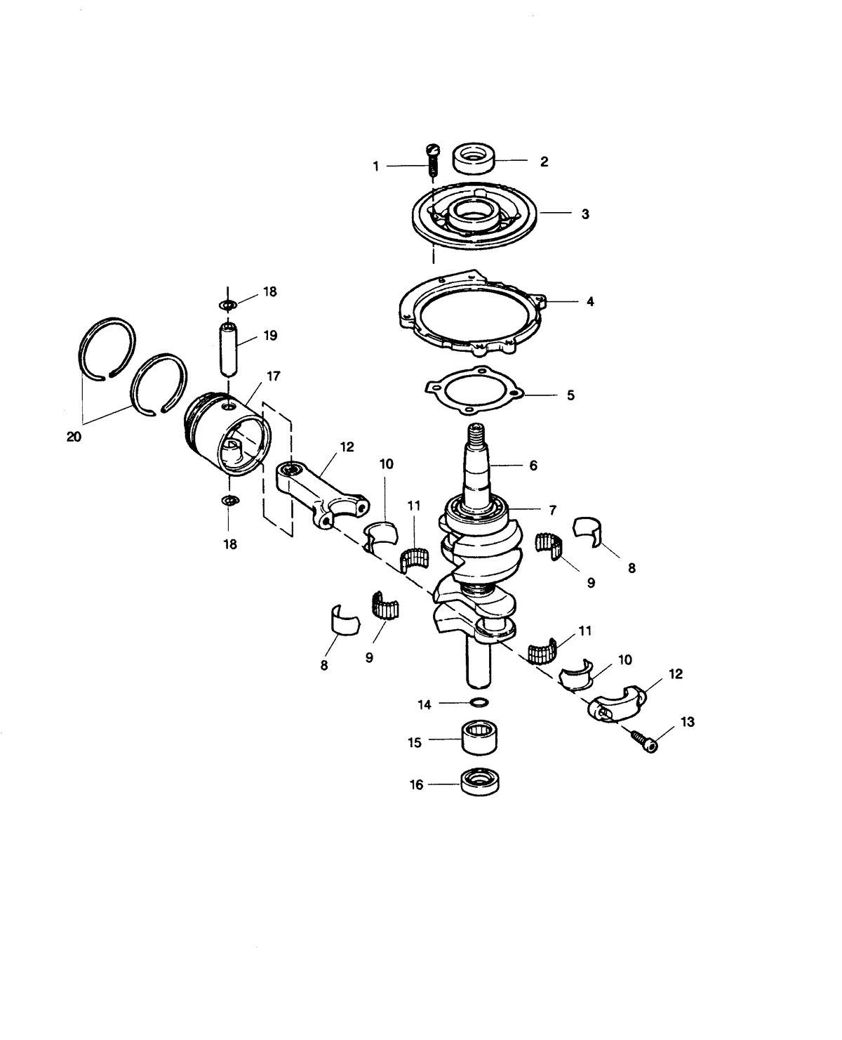 SEARS SEARS 7.5 H.P. CRANKSHAFT AND PISTON