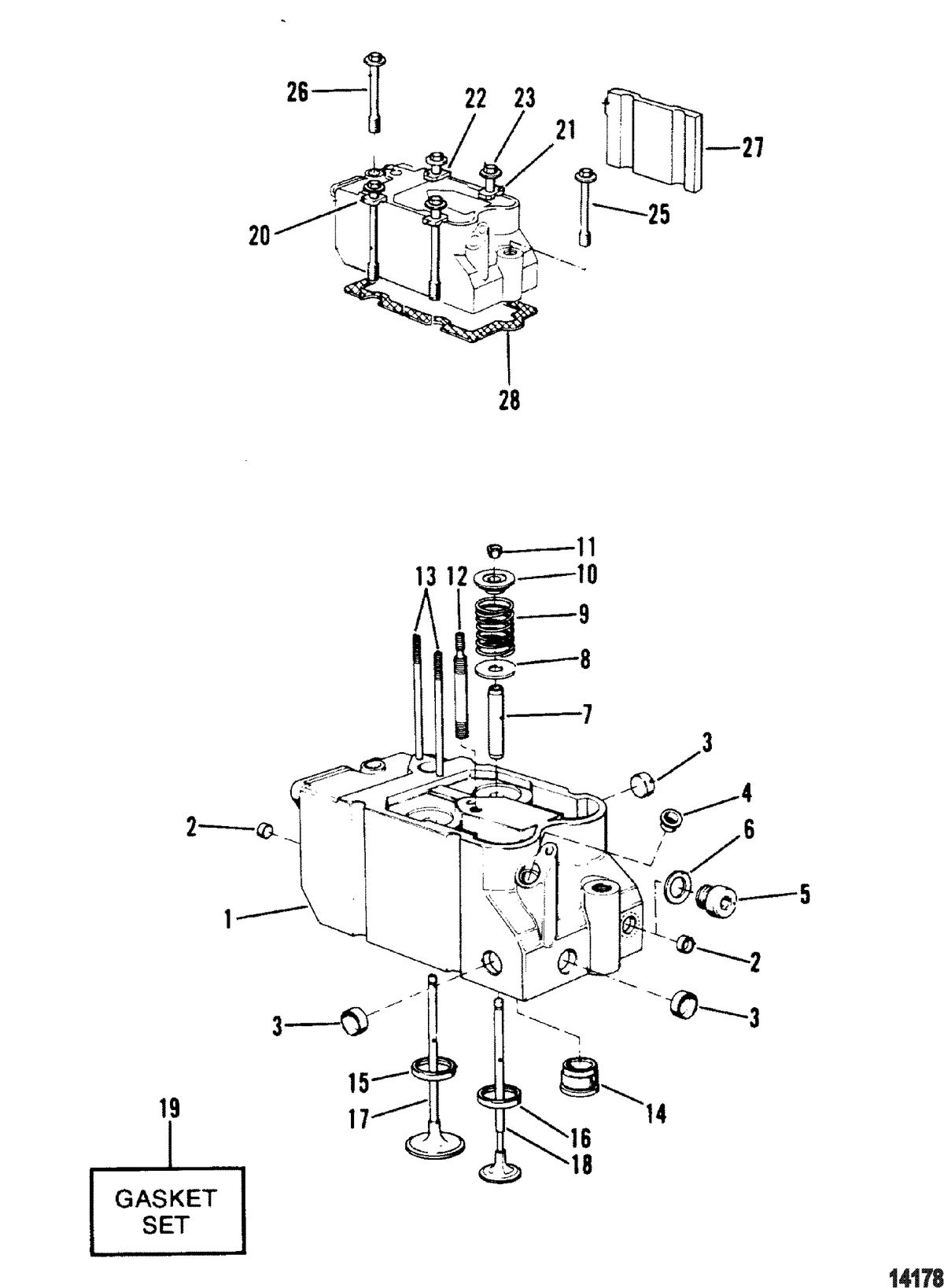MERCRUISER CUMMINS/MERCRUISER DIESEL 3.0L/150 3.6L/180 Cylinder Head(3.6L)