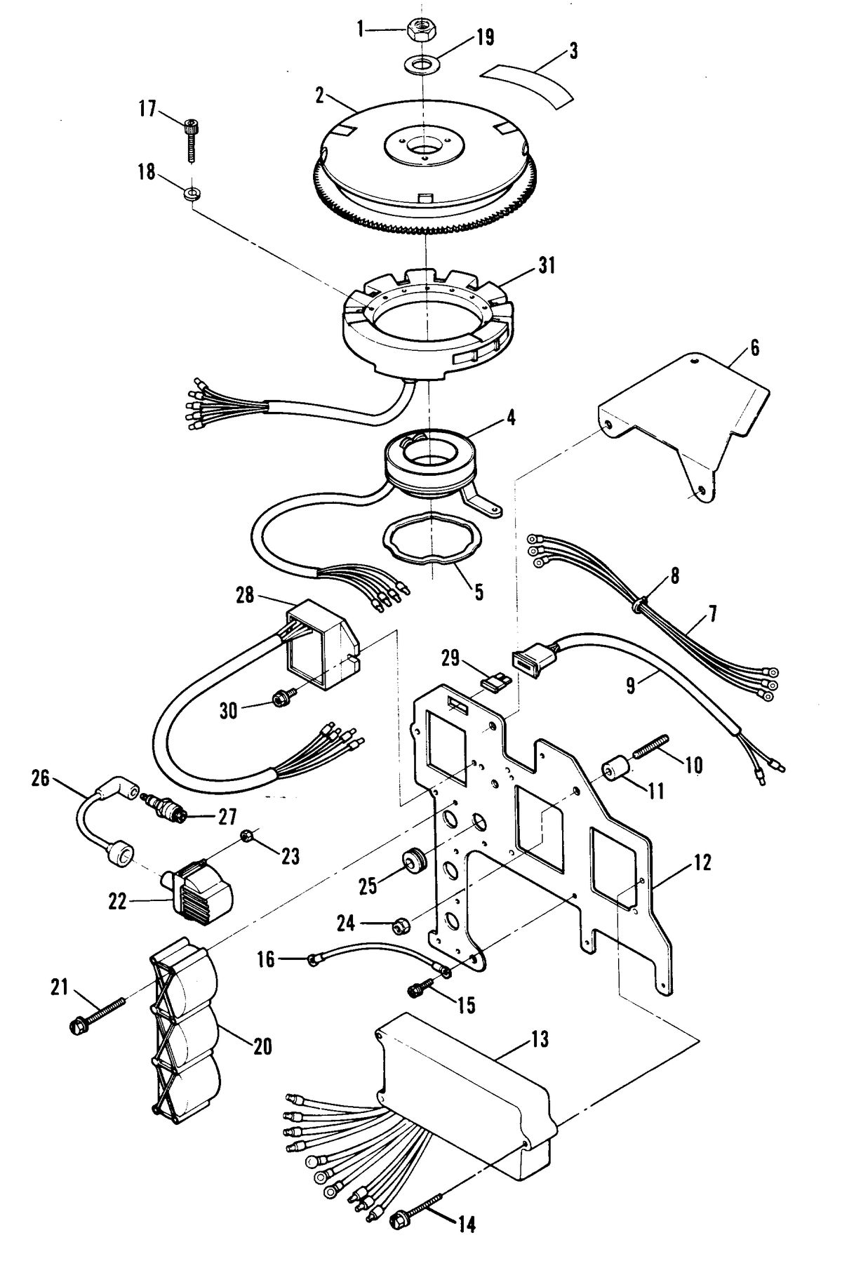 FORCE 70 H.P. IGNITION COMPONENTS