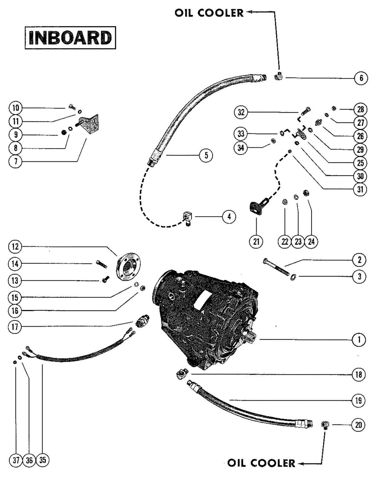 MERCRUISER 330 ENGINE (G.M.) TRANSMISSION ASSEMBLY (INBOARD)