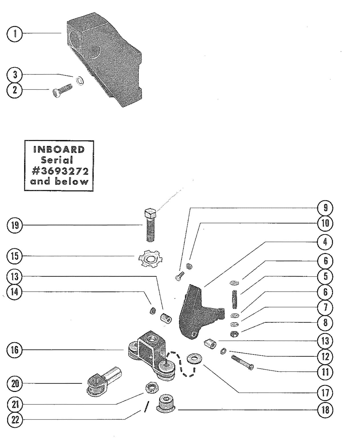 MERCRUISER 225 ENGINE TRANSMISSION AND ENGINE MOUNTING (INBOARD)