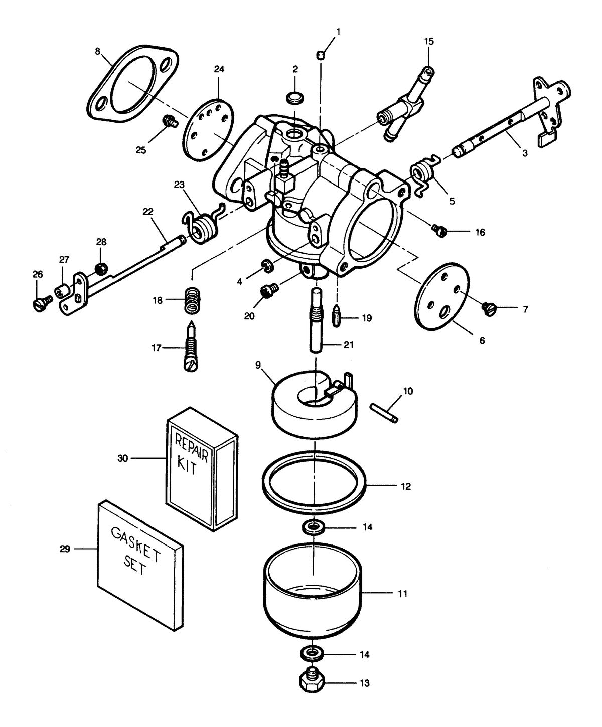 FORCE FORCE 1991 90 H.P. "B" MODELS CARBURETOR