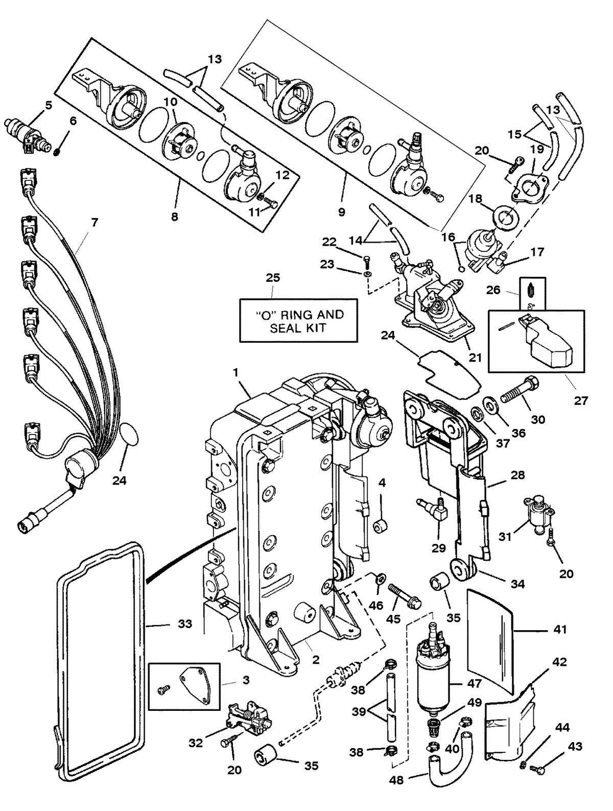 RACE OUTBOARD 225 (EFI) PRO-MAX/SUPER MAGNUM FUEL MANAGEMENT SYSTEM (S/N-0G366999 & BELOW)
